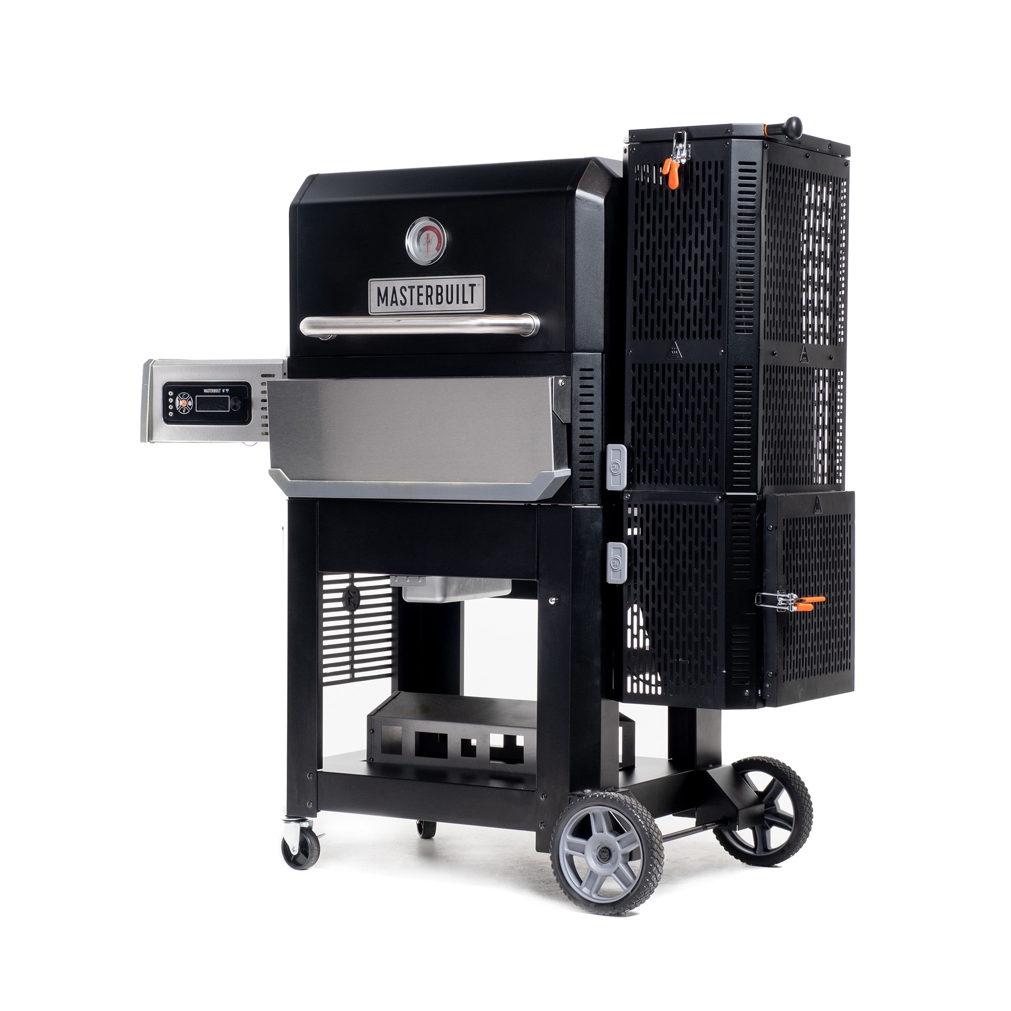 Masterbuilt Gravity Series 800 Digital Charcoal Smoker Grill with Griddle Insert (Black, 800 sq in) l4m75