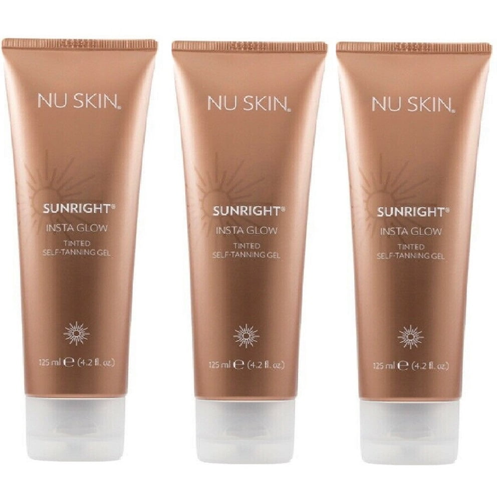 Nu Skin Sunright Insta Glow Face and Body Self Tanning Lotion (4.2 oz, 3 Pack) wi9jq