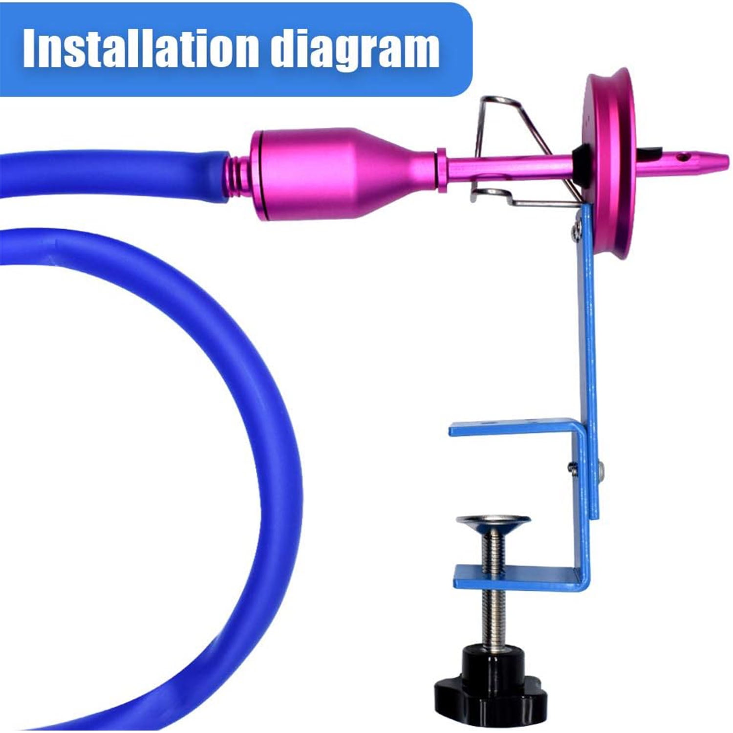 YUXUN YX Balloon Stuffing Machine Tool Kit with Knotting Function for Party Decoration (Blue, 1 Piece) dnpb6