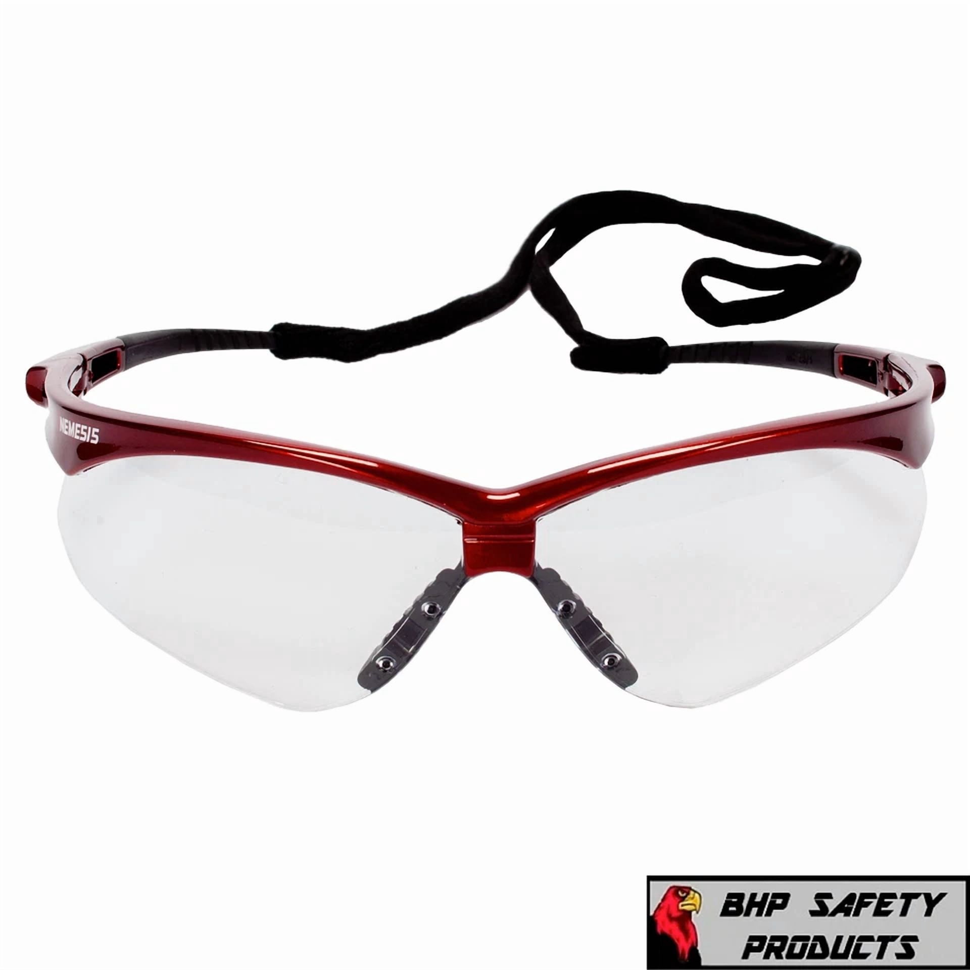 YANI Kleenguard Nemesis Safety Glasses with Anti-Fog Lens (Red Frame, 3 Pairs) 017si