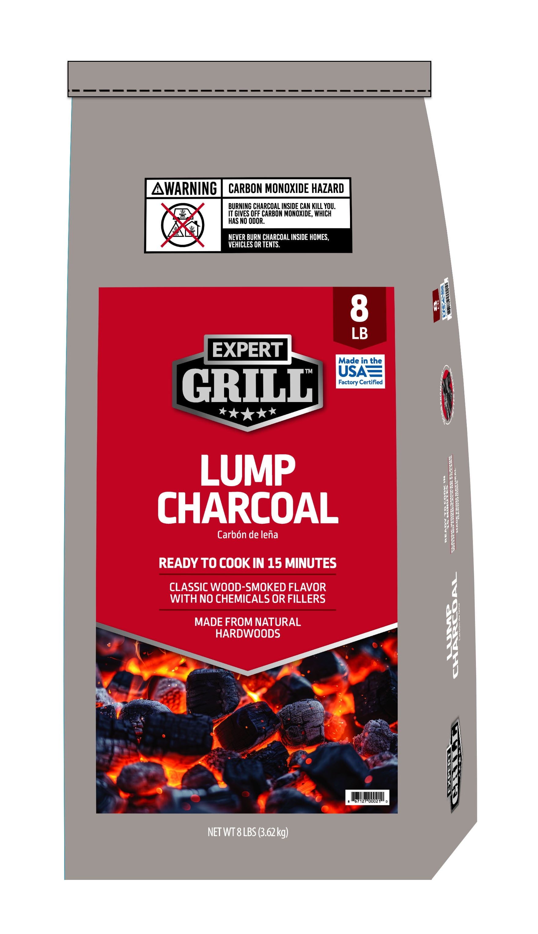 Expert Grill All-Natural Hardwood Lump Charcoal (8 lb) eyyip