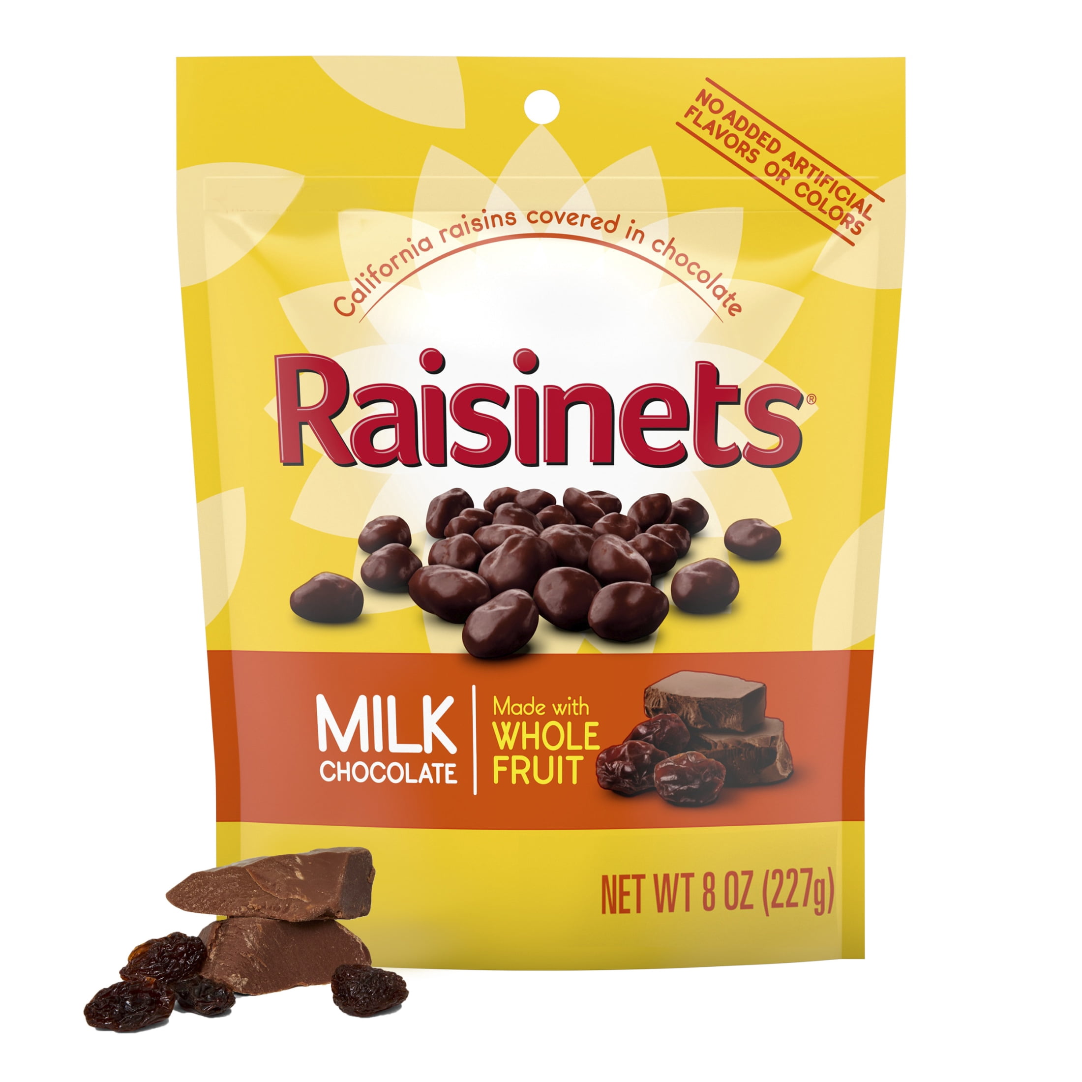 Raisinets Milk Chocolate Covered Raisins, Gluten-Free California Raisin Candy (8.0 oz) xkylh