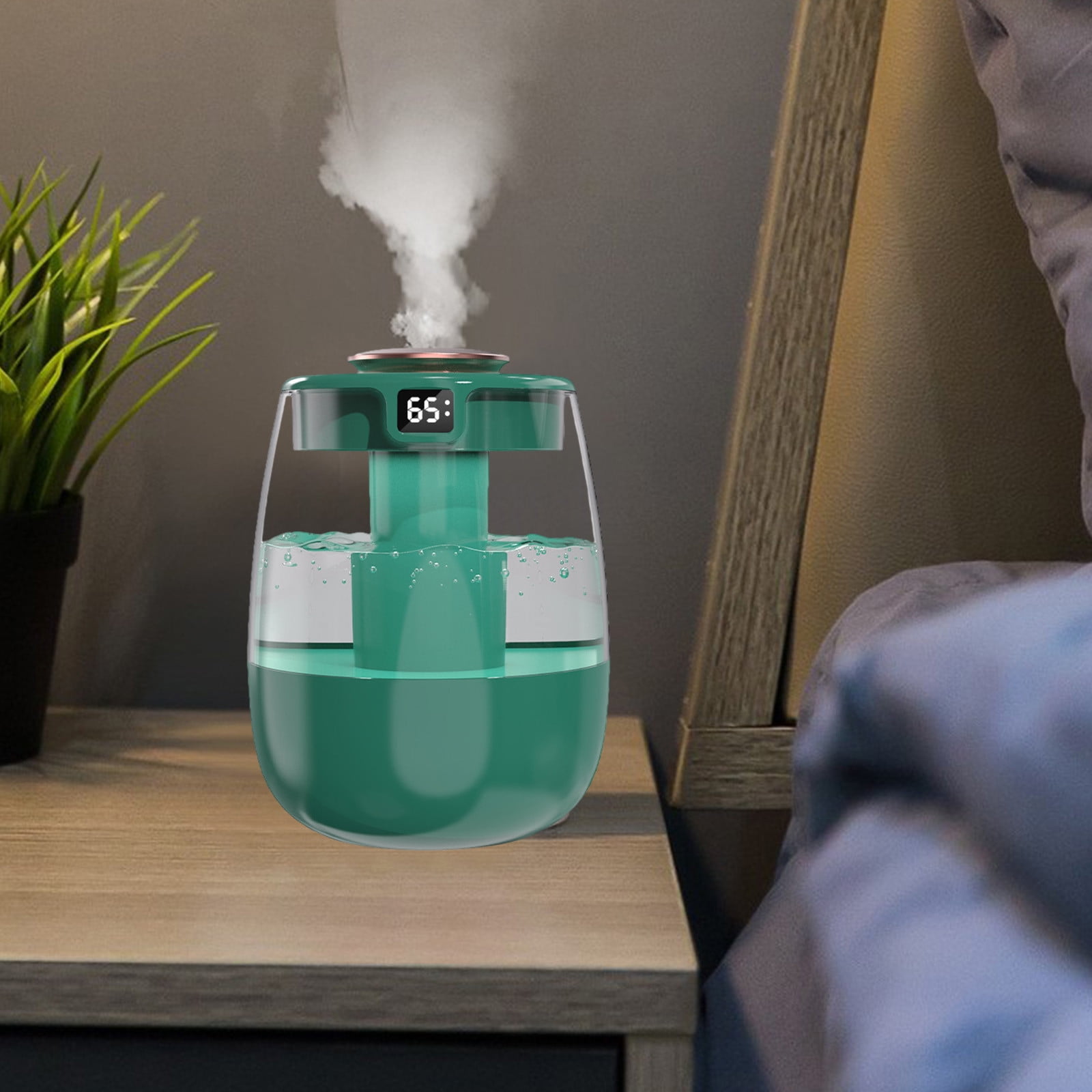 XEOVHV Ultrasonic Cool Mist Humidifier for Bedroom and Nursery, Top Fill Air Purifying Design (Green, 67.6 fl oz) z32j9