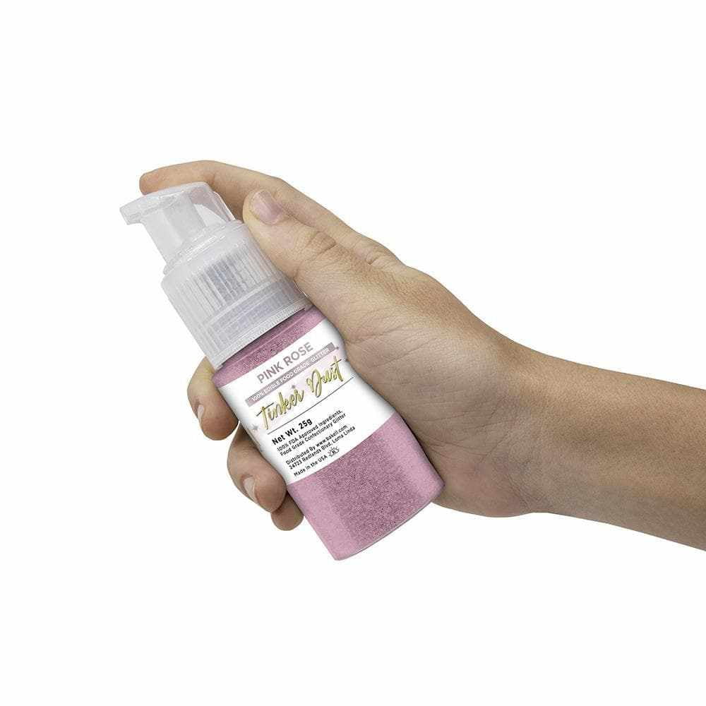 Bakell Tinker Dust Edible Glitter for Cakes and Drinks (Pink Rose, 0.9 oz) uhl5e