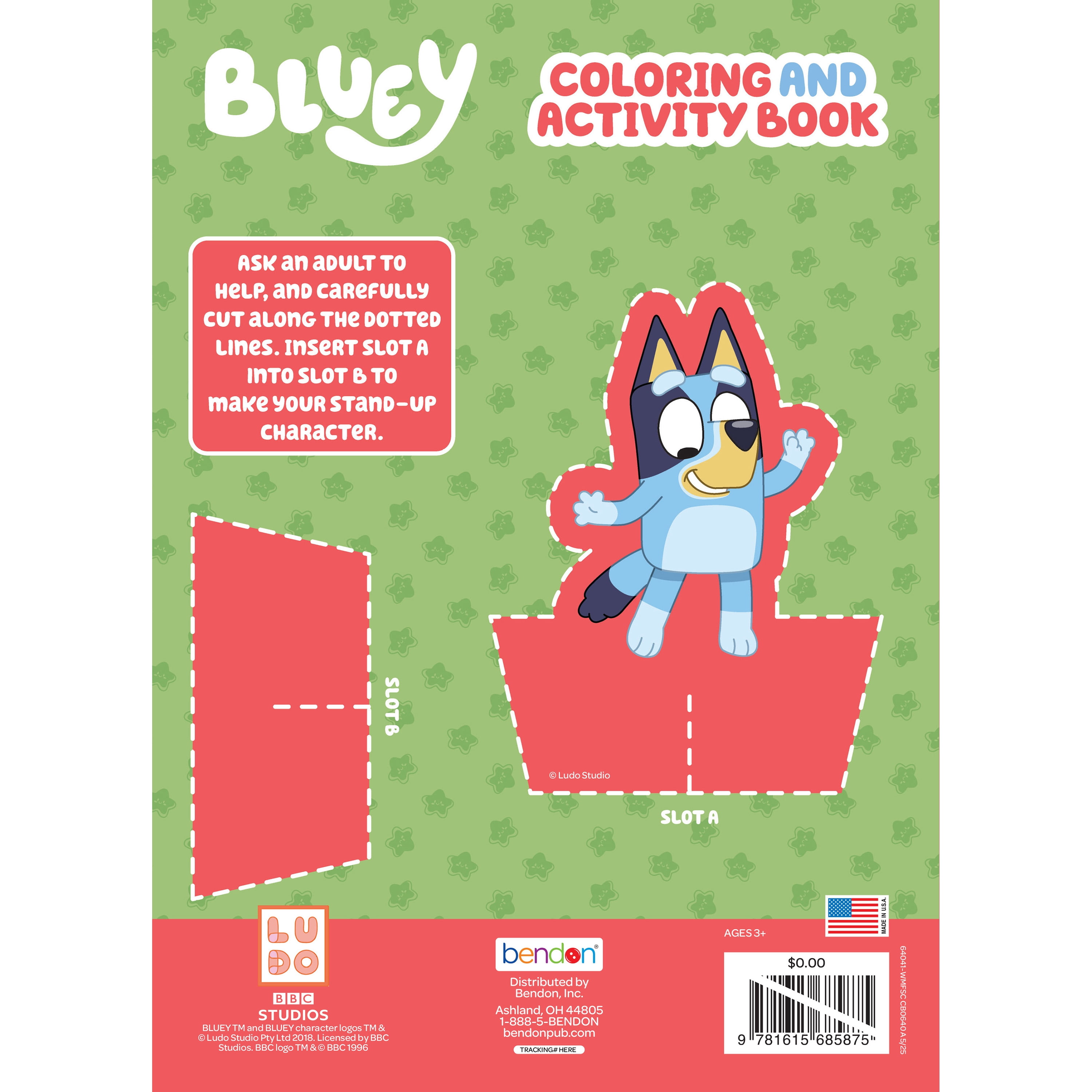 Bluey Jumbo Coloring Book by Bendon, Activity Book for Kids (64 Pages, 10.75 in x 7.75 in) avtgr