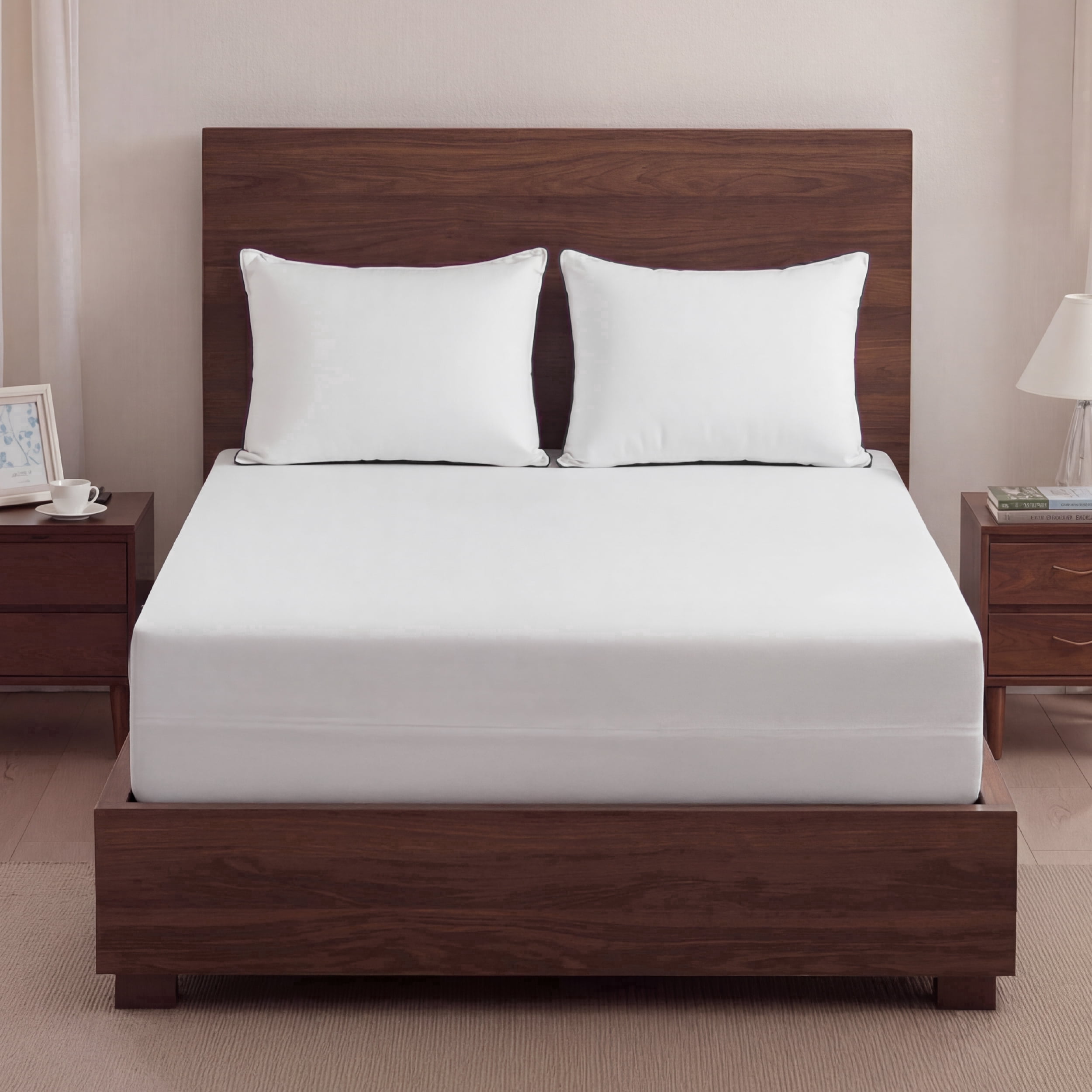 U by Bedsure Waterproof Mattress Protector, Six-Sided Zippered Encasement (White, Queen Size) kxis0