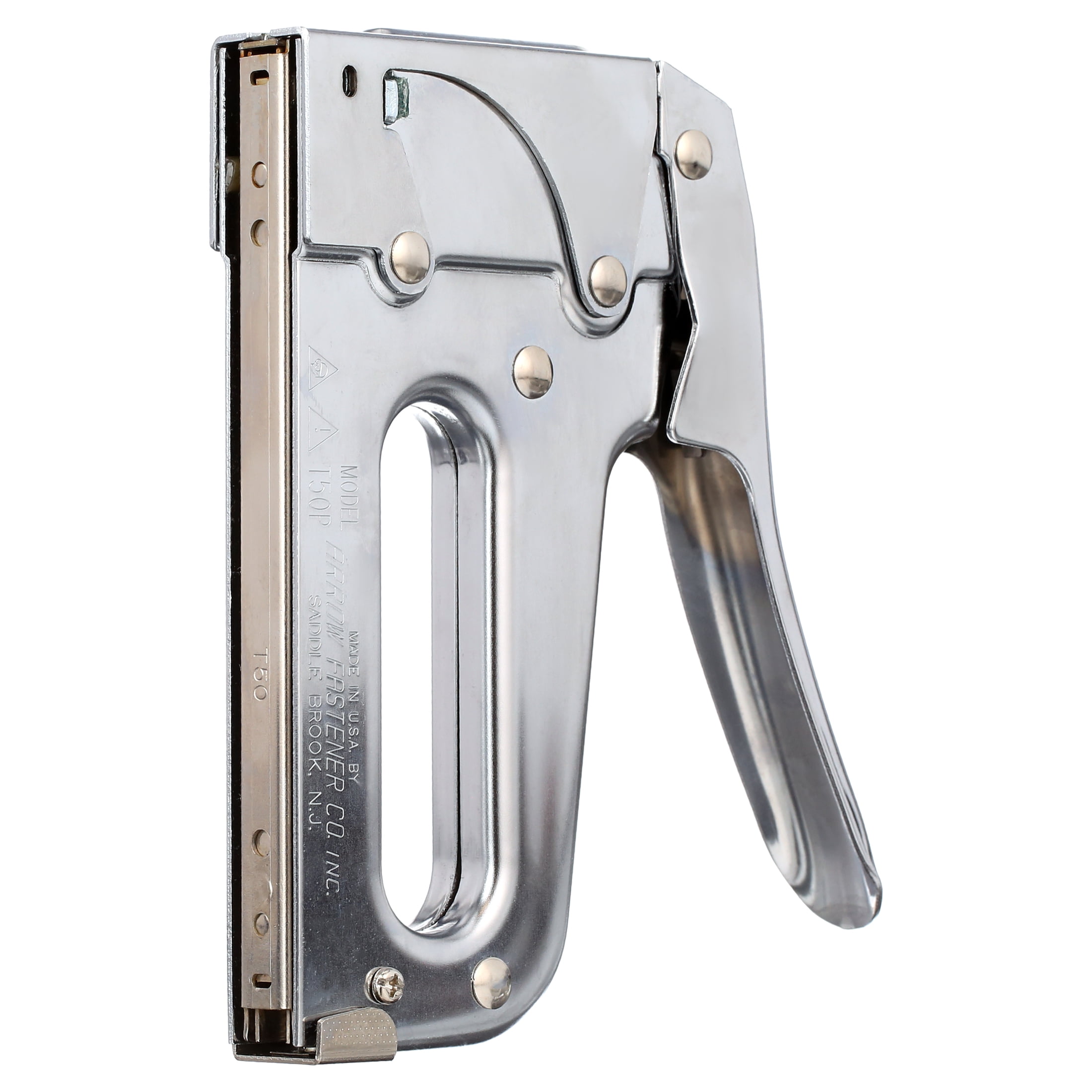 Arrow T50 Heavy Duty Manual Staple Gun for Upholstery and Woodworking (Chrome, 0.56 in) cy9lx