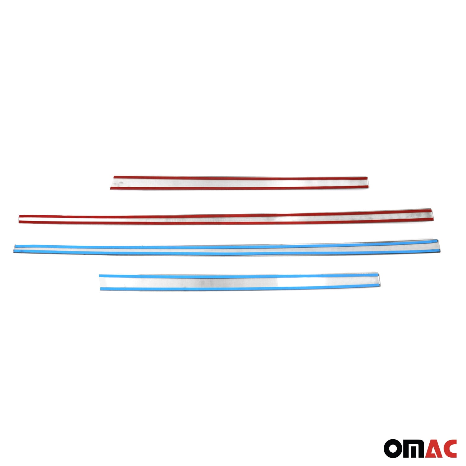 OMAC Side Door Molding Trim for Mitsubishi Eclipse Cross 2018-2024 (Silver, 4-Piece Set) zbysu