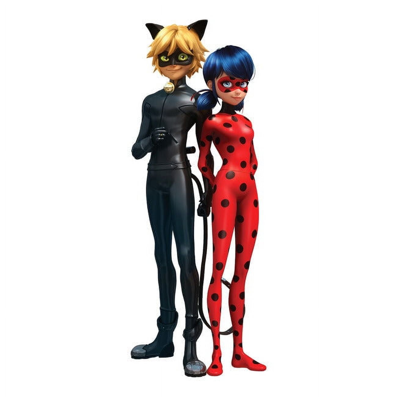 RoomMates Miraculous Ladybug and Cat Noir Giant Peel & Stick Wall Decals (Multicolor, 18 in x 40 in) 19vqd