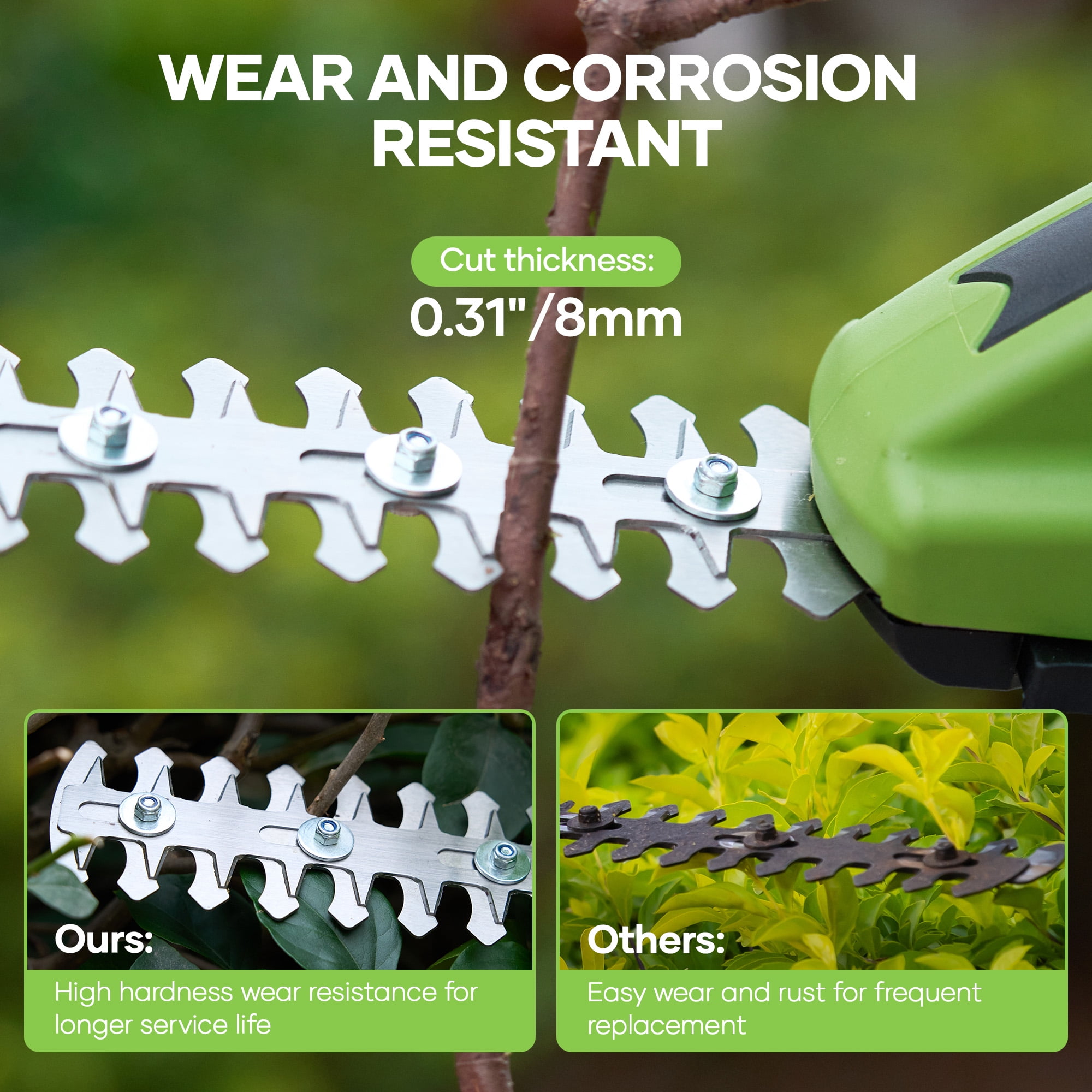 GASKY 2-in-1 Cordless Grass Shear and Hedge Trimmer (Green, 1.53 lb) cyzj5
