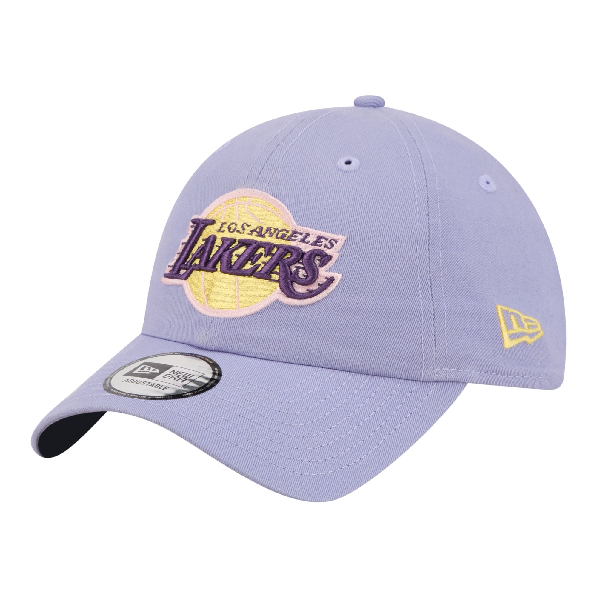New Era Los Angeles Lakers Casual Classic Adjustable Hat (Lavender, One Size) qse5v