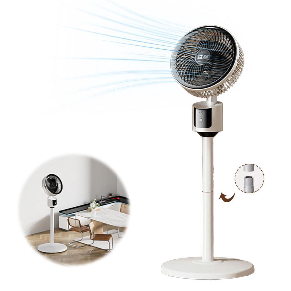 Hanengda Quiet Pedestal Circulator Fan, 3-Speed Oscillating Standing Fan with Remote (White, 31.5 in) 69j2m