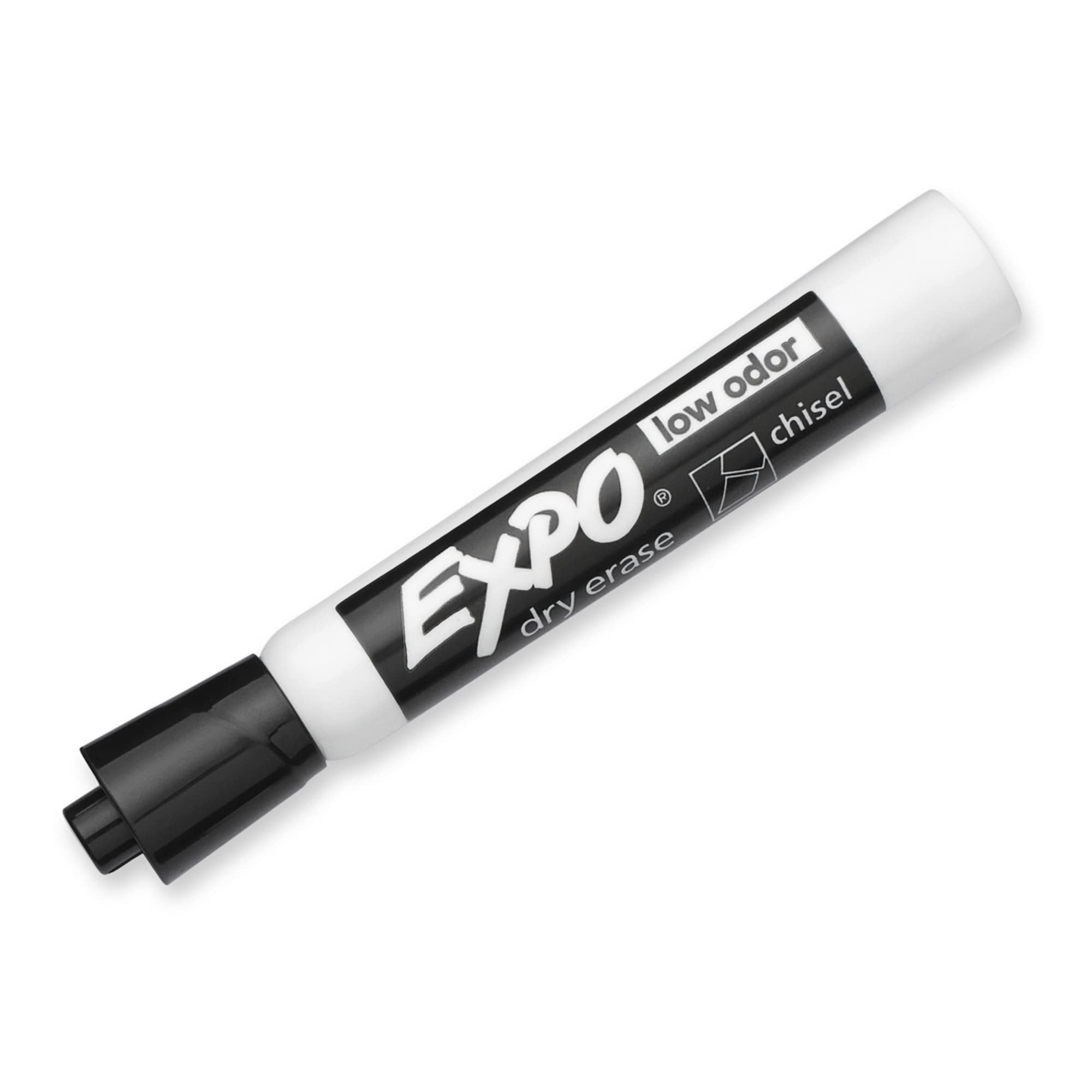 Expo Dry Erase Markers, Chisel Tip, Low-Odor Ink, Whiteboard Markers (Black, 12 Count) xi9xg