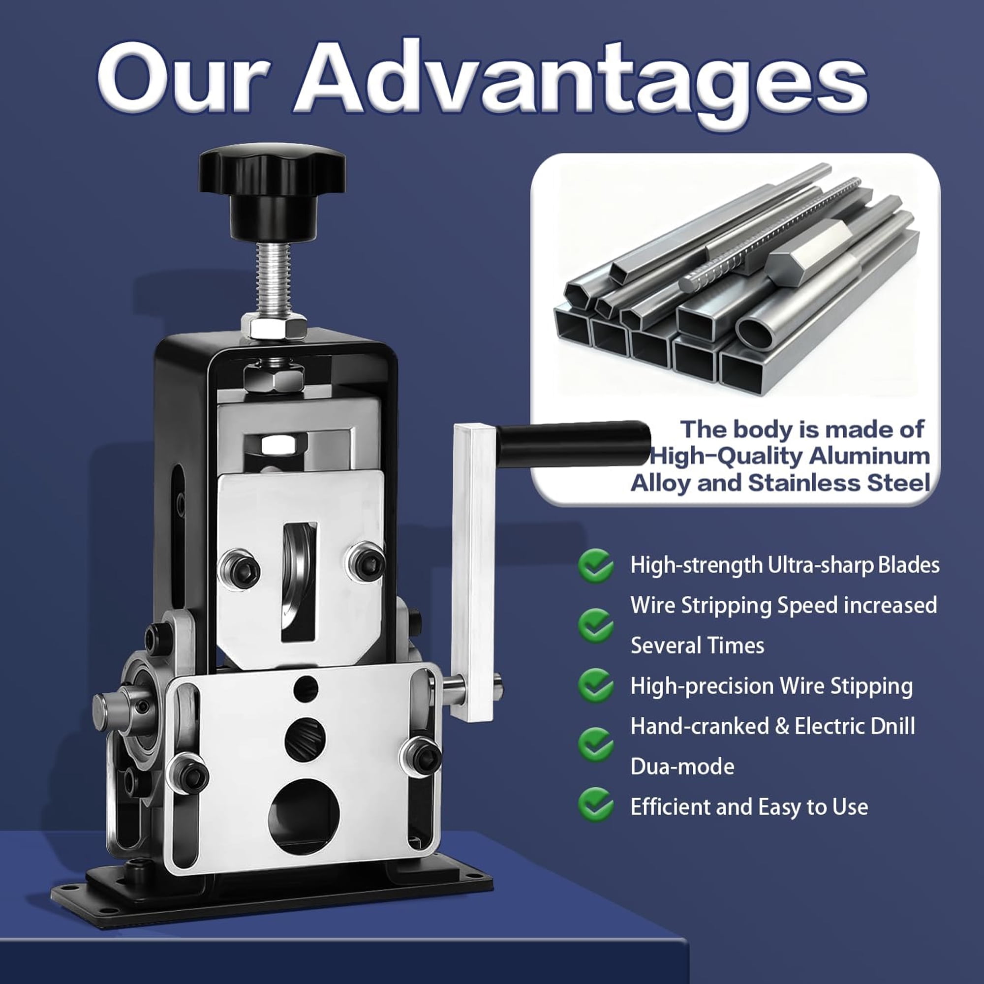 DEXIMRO Wire Stripping Machine for Copper Recycling, Manual and Drill Powered Cable Peeler (Silver, 0.06-1 in) 85qvu