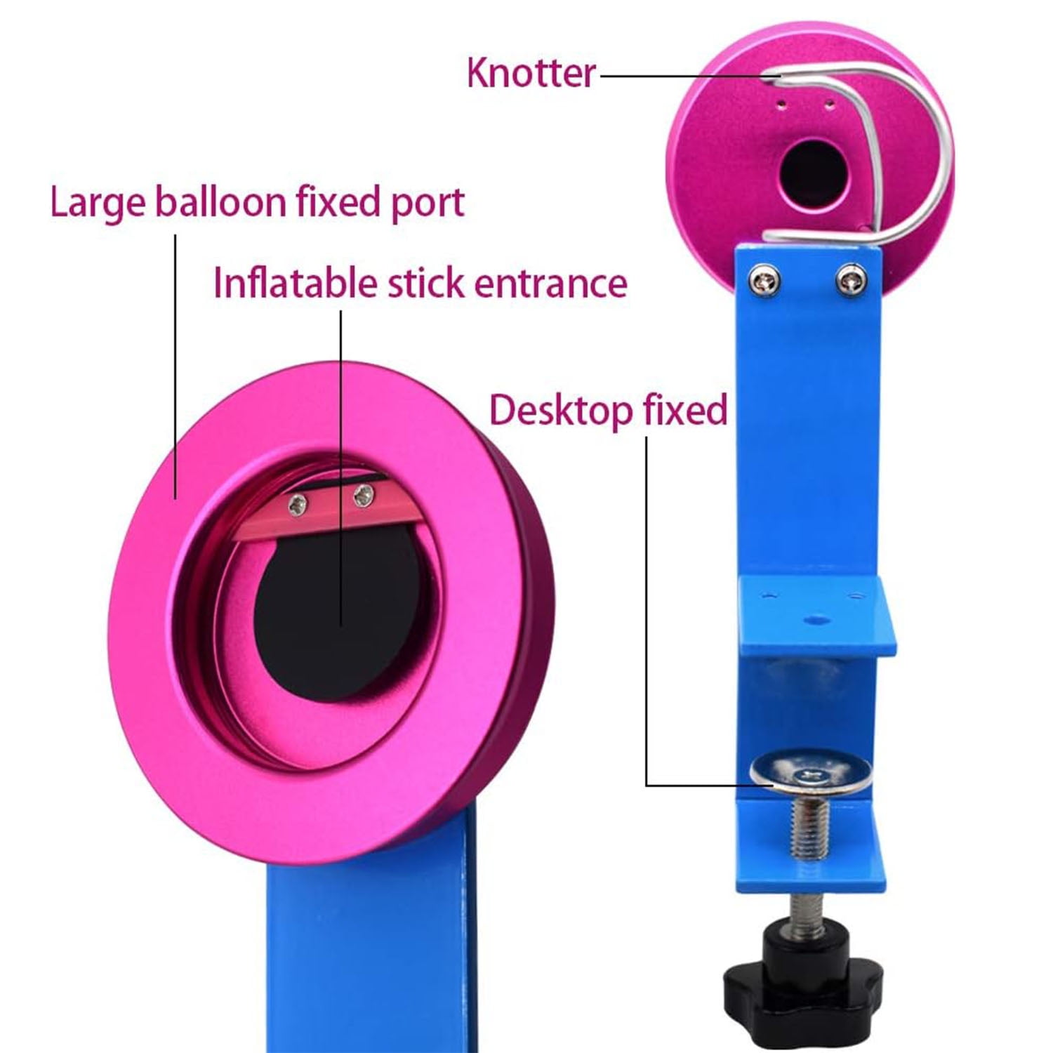 YUXUN YX Balloon Stuffing Machine Tool Kit with Knotting Function for Party Decoration (Blue, 1 Piece) dnpb6
