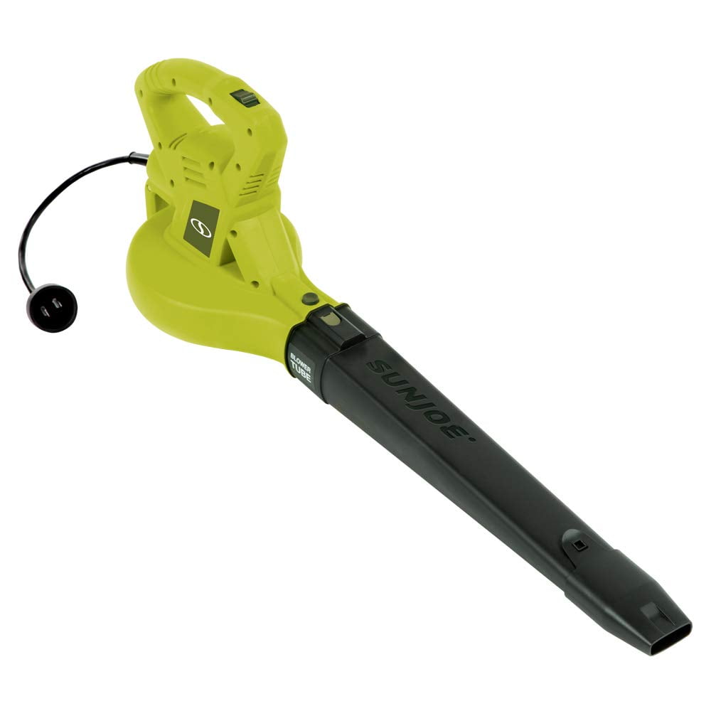 Sun Joe SBJ601E 10 Amp Electric Leaf Blower, 2-Speed All-Purpose Outdoor Cleaning Tool (Green, 4.4 lb) 1vnel