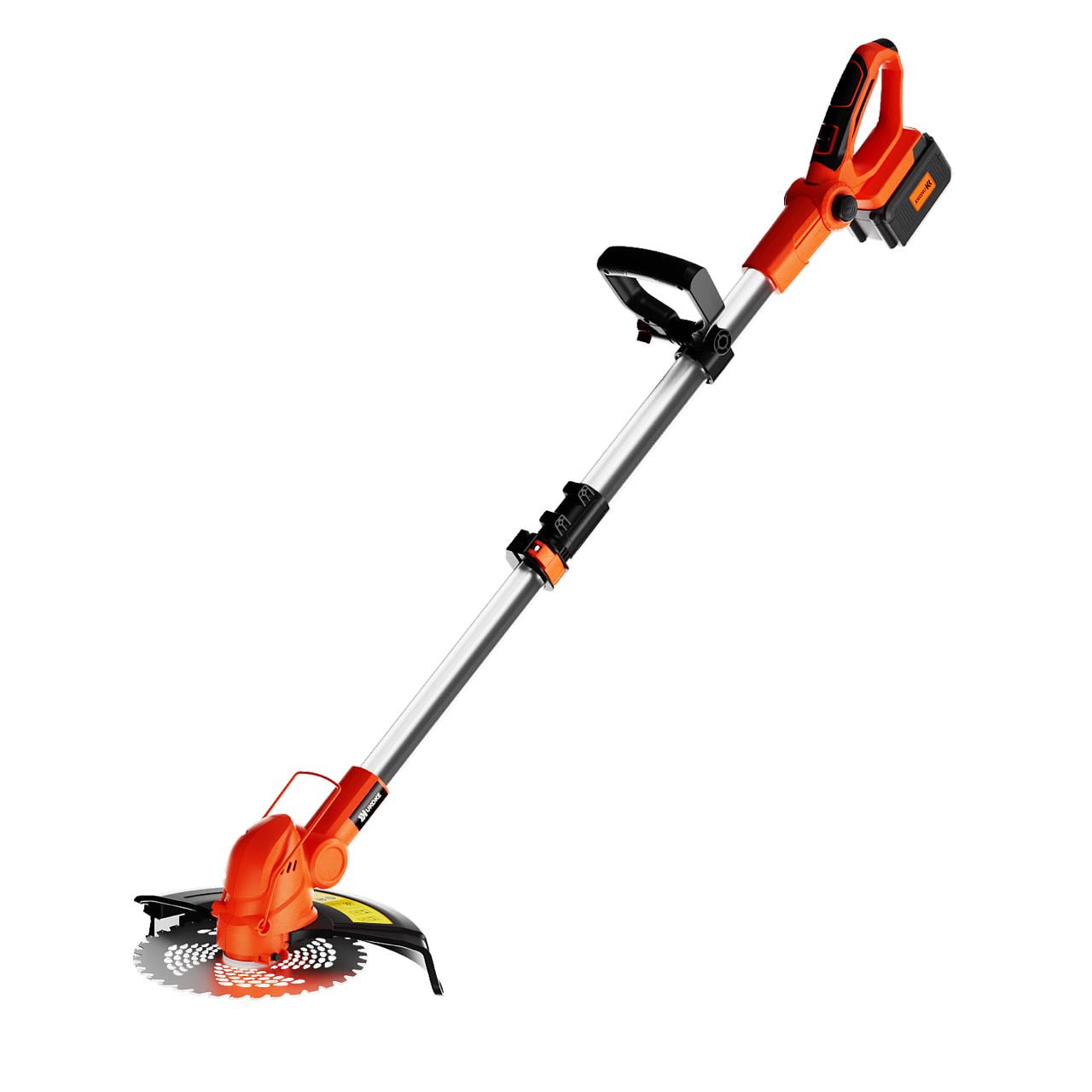 Ukoke 40V Cordless Grass Trimmer and Brush Cutter with Battery and Charger (Orange, 9.06 in Cutting Width) kcf98