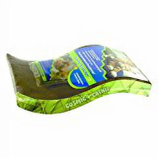 OurPets Cosmic Catnip Wave Cardboard Cat Scratching Pad (Brown, 15 in x 8.25 in x 2 in) hpnhf