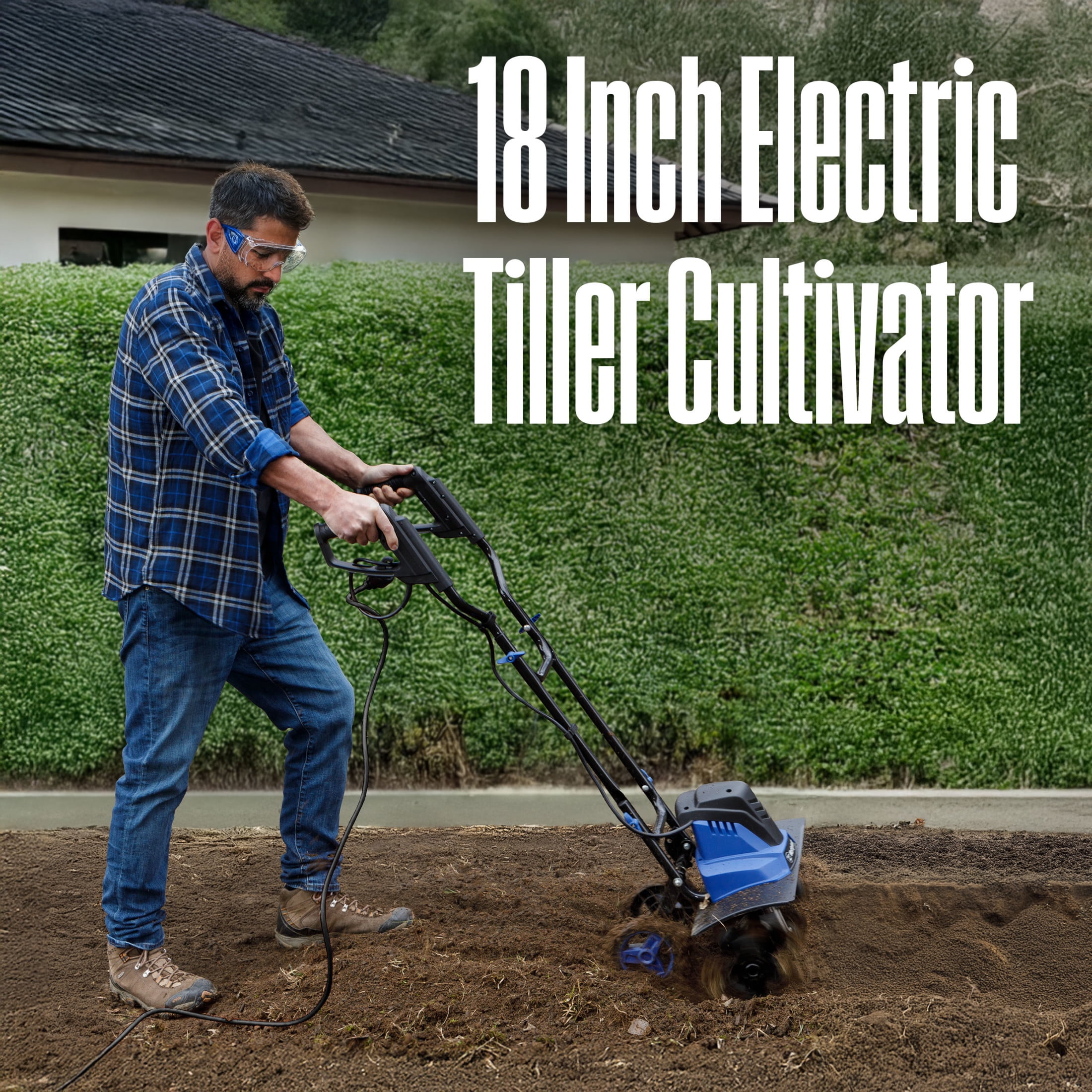 Westinghouse 15 Amp Corded Electric Tiller Cultivator (Blue, 18 in) 3xbw2