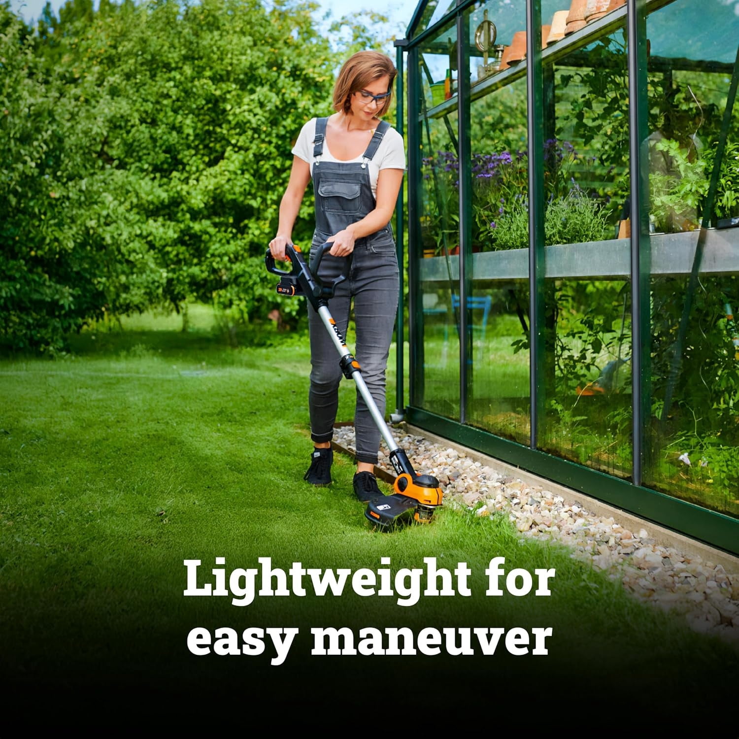 Worx WG163.10 20V PowerShare Cordless Grass and Weed String Trimmer and Edger (12 in, 2-Battery Kit) l9sjb