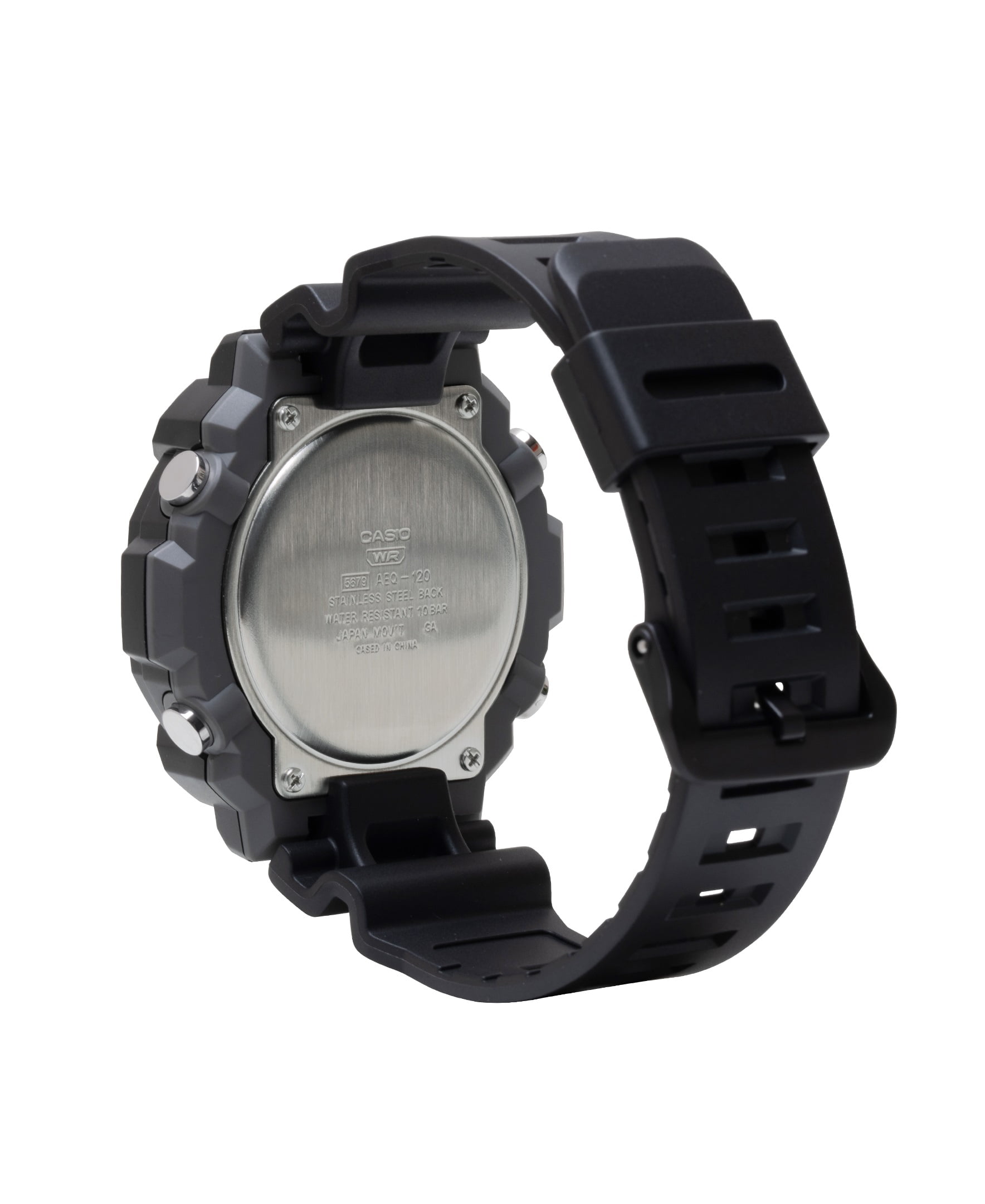 Casio Men's Heavy Duty Analog-Digital World Time Watch (Black, 50 mm) qodgv