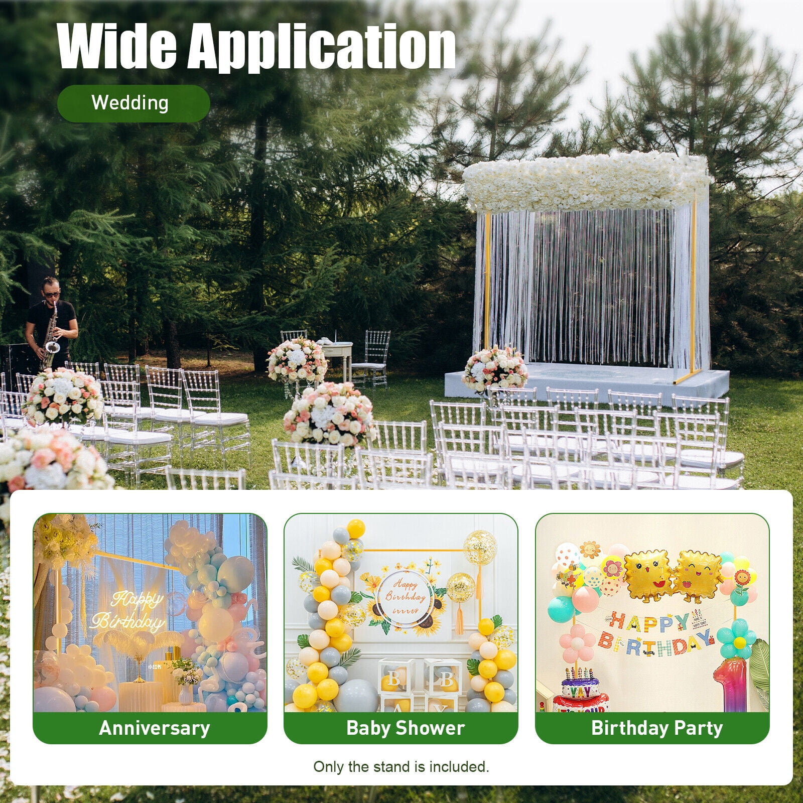 Denest Balloon Arch Stand Kit for Wedding Birthday Party Decoration (Yellow, 6.6 ft) 0omuh