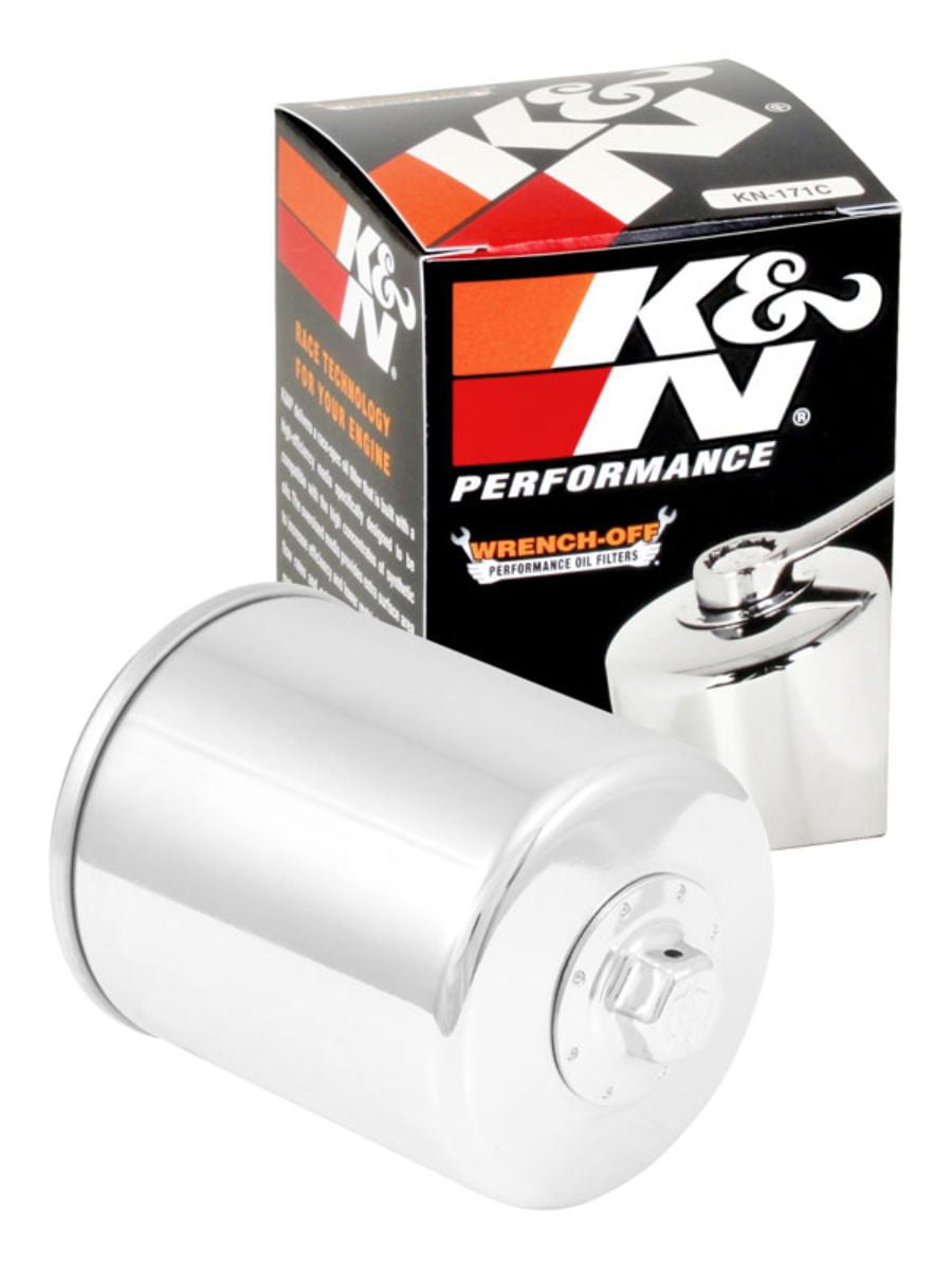 K&N Powersports Oil Filter (KN-171C, Chrome) mtzvn