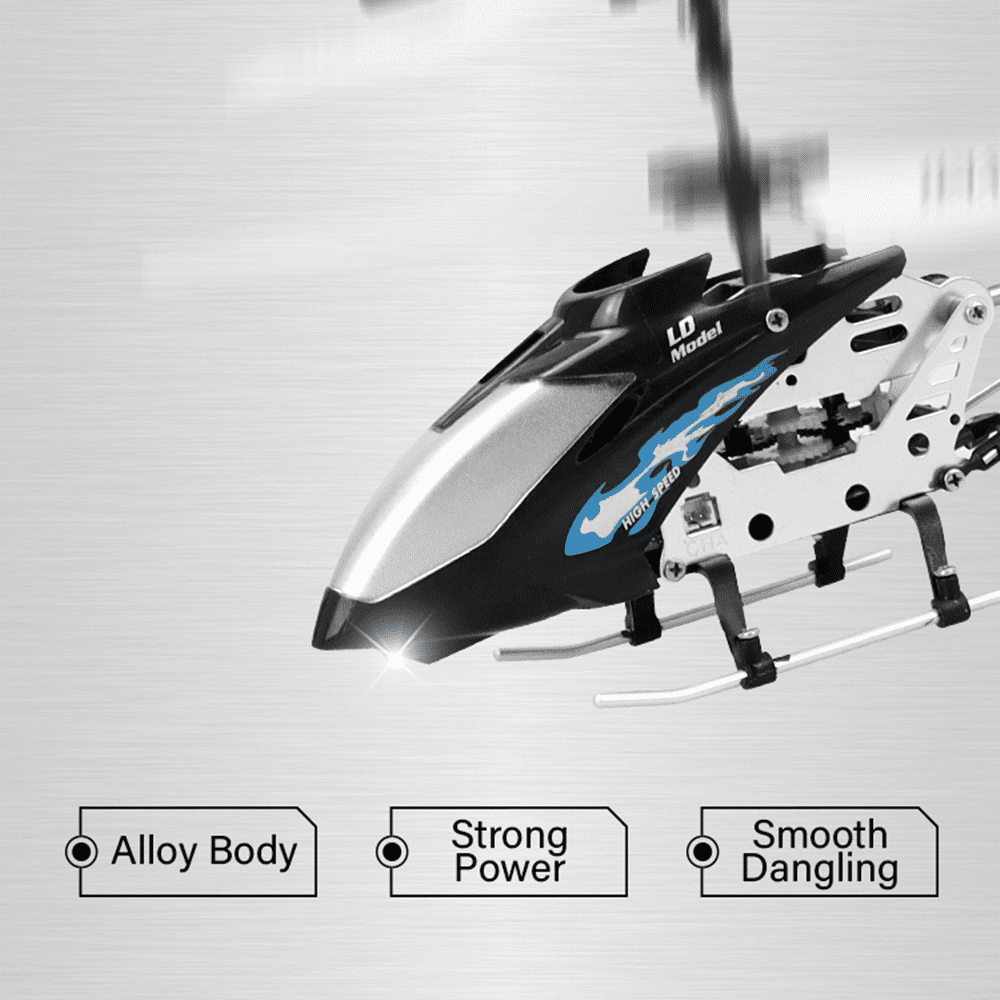 Tyethy Remote Control Helicopter RC Aircraft with LED Lights and Altitude Hold (Black, 8 in) 5yzpq