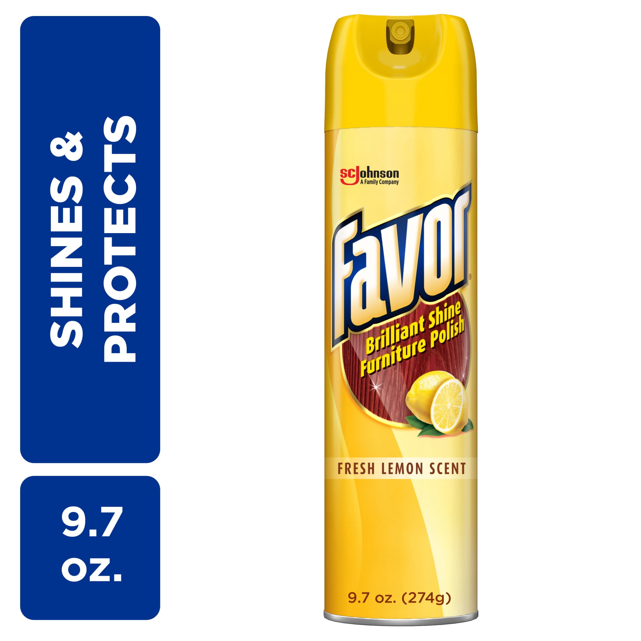 Favor Brilliant Shine Furniture Polish, Multi-Surface Dusting Spray, Fresh Lemon Scent (6 Pack, 9.7 fl oz) 8weqg