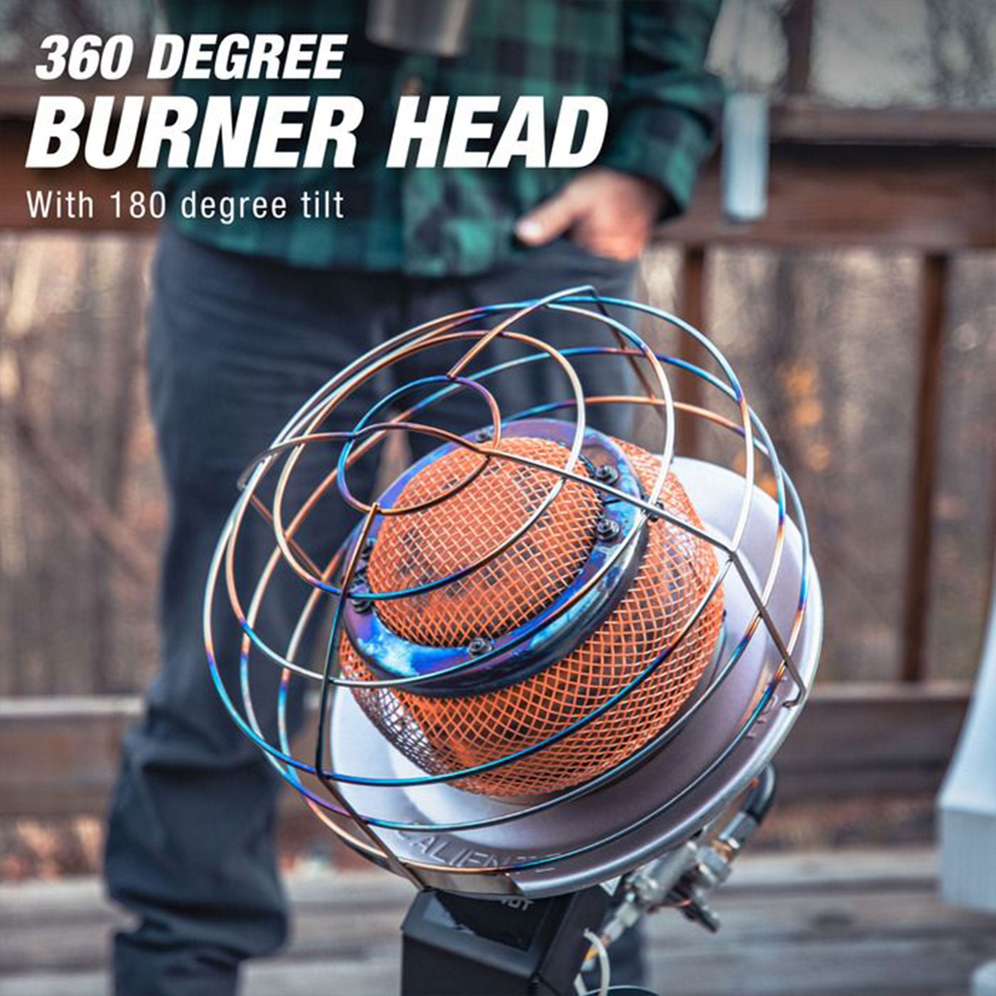 Mr. Heater 360 Degree Outdoor Propane Tank Top Space Heater (45,000 BTU, 20 lb Tank Compatible) iowql