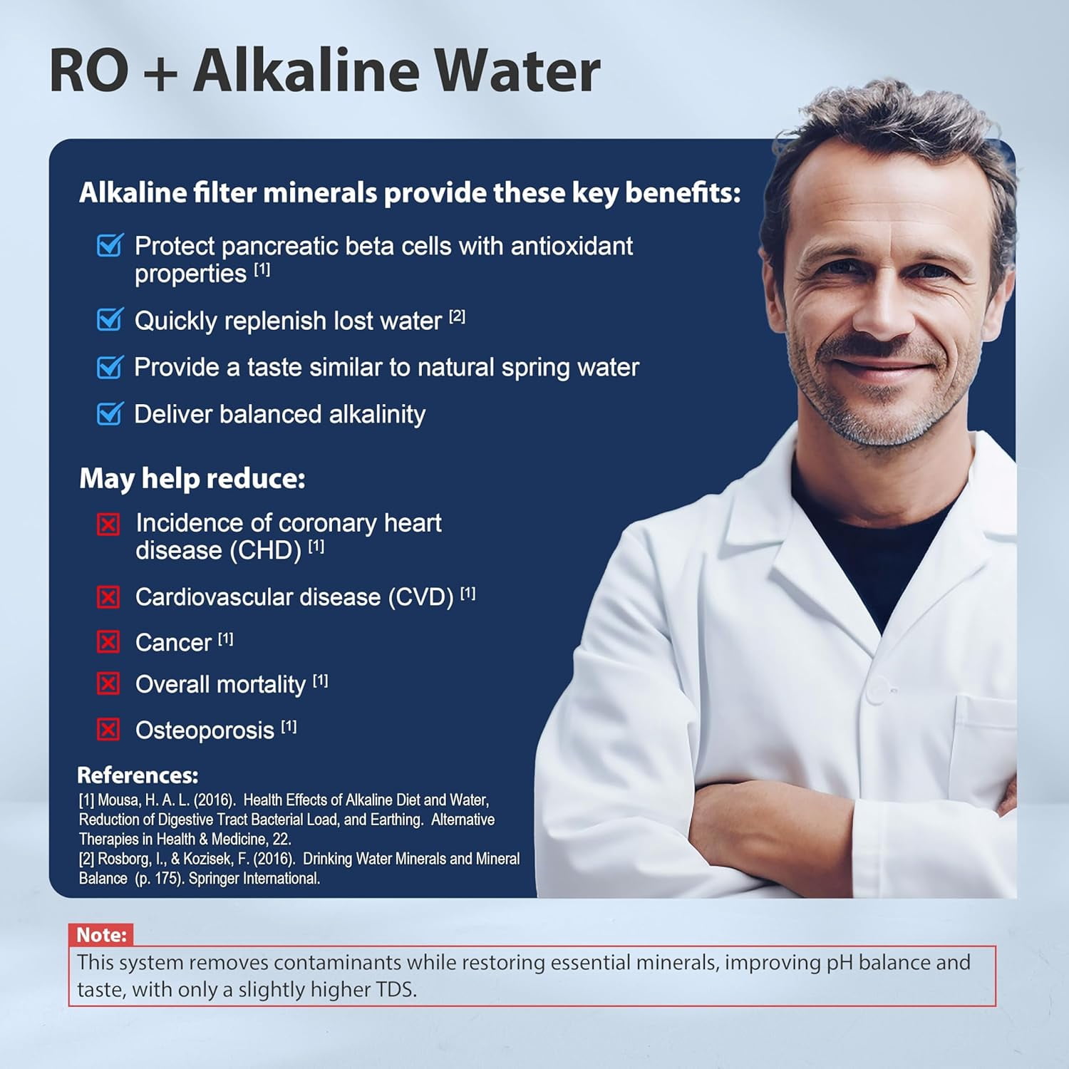 iSpring RCC7AK 6-Stage Alkaline Reverse Osmosis Water Filtration System (Under Sink, Includes 6-Month Filter Pack) vix6u