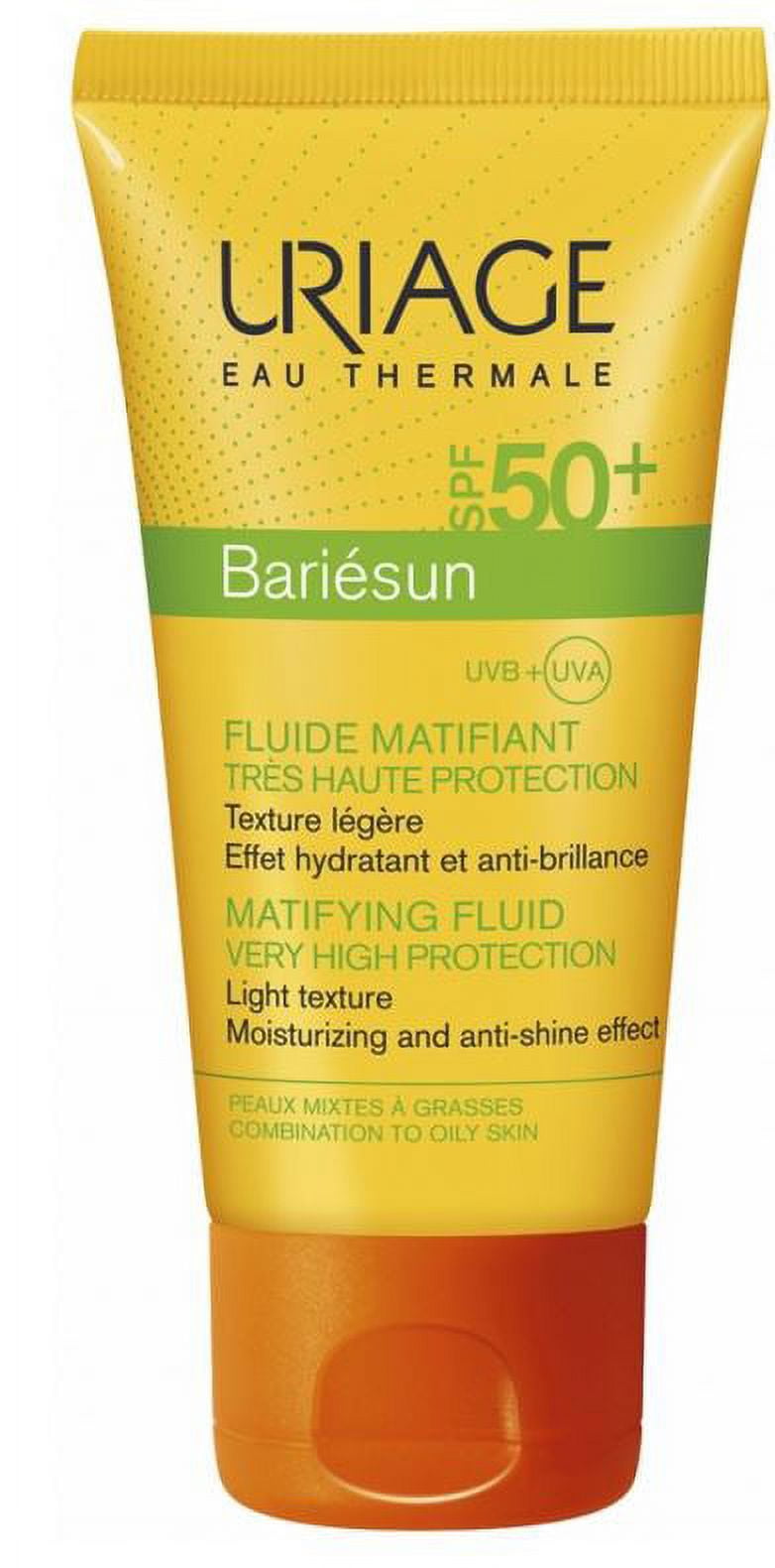 Uriage Bariesun SPF 50+ Matte Fluid Sunscreen, Oil-Free Face Protection (1.69 fl oz) cqbj0