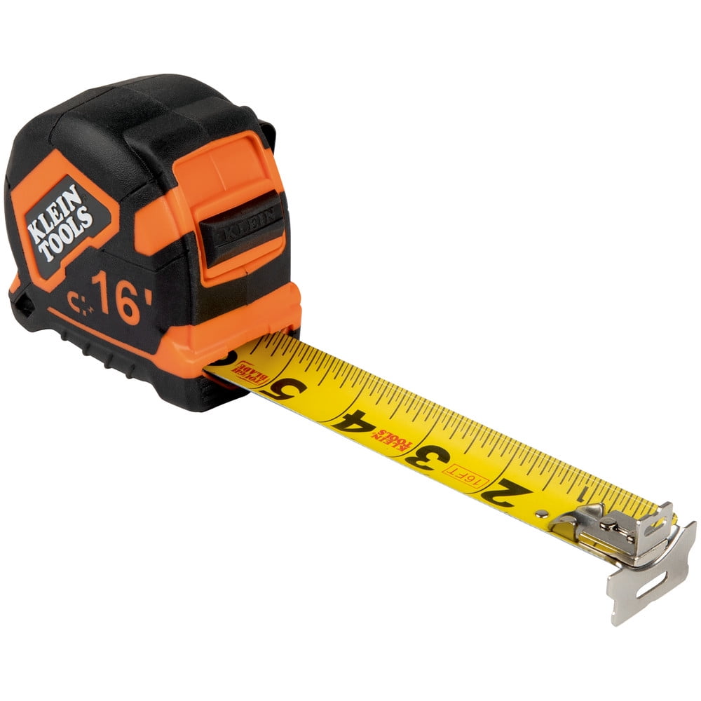 Klein Tools 9216K Professional Grade Measuring Tape with Double Hook (16 ft) osrng