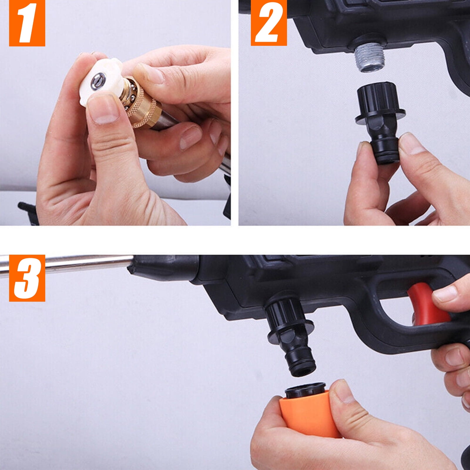 Paddsun Cordless Pressure Washer, Portable High-Pressure Water Spray Gun for Car Cleaning (2 Batteries) lmb4i