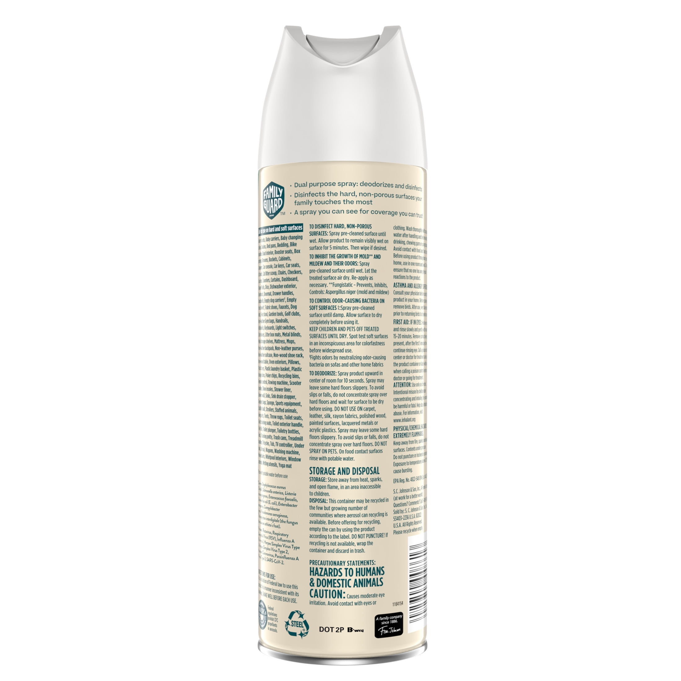 FamilyGuard Disinfectant Spray, Fresh Scent, Multi-Surface Household Cleaner (17.5 oz) ym9zx