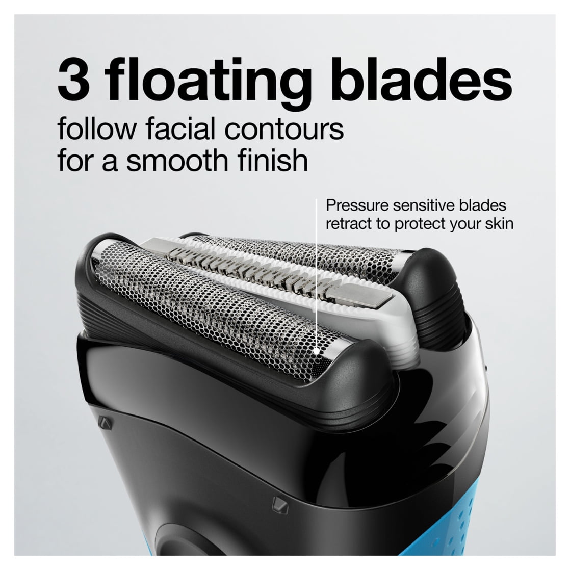 Braun Series 3 ProSkin 3040s Electric Shaver, Wet & Dry Grooming Kit with Precision Trimmer (Blue) qalb6