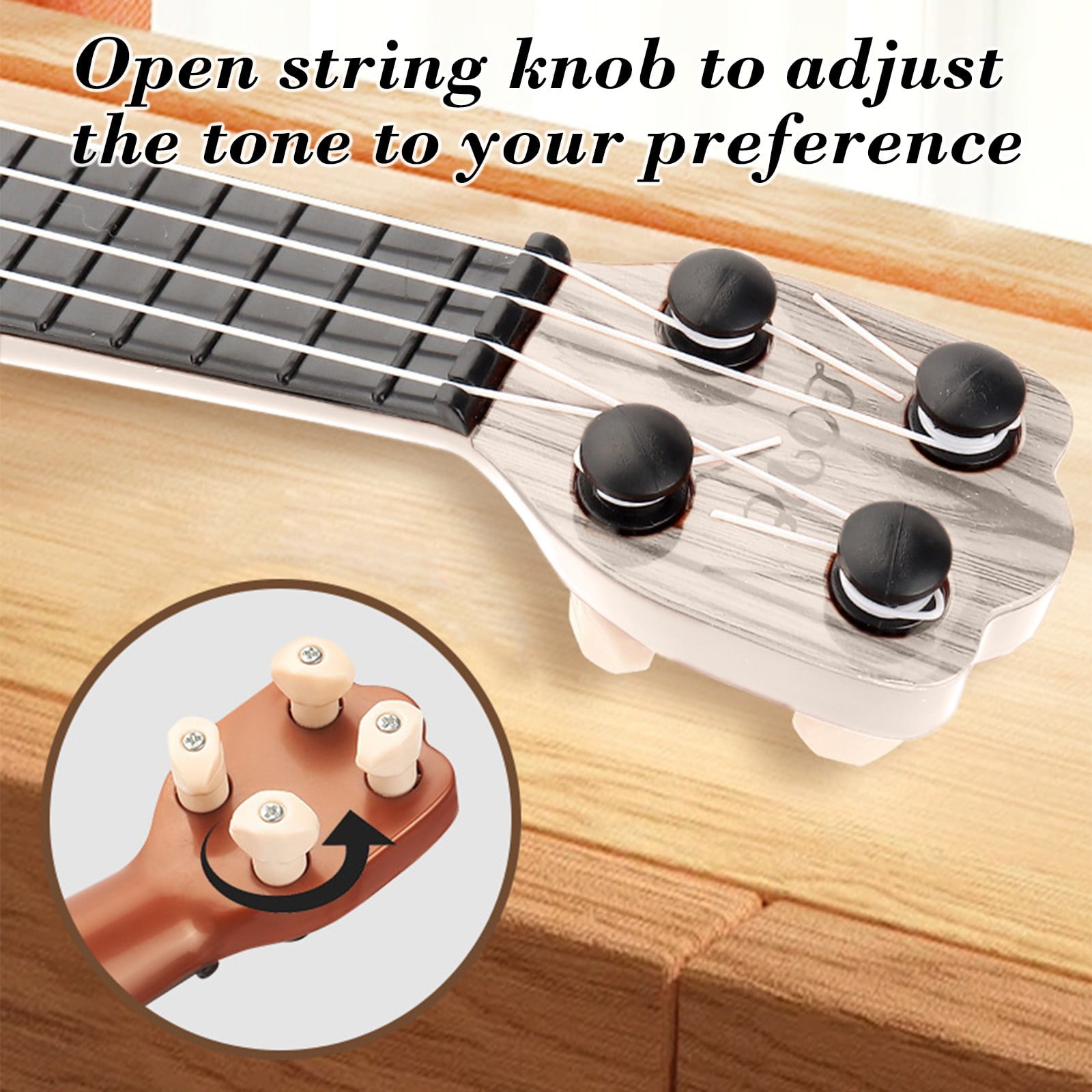Karymi Kids Ukulele Guitar Musical Educational Toy for Beginners (White, 17 in) zalth