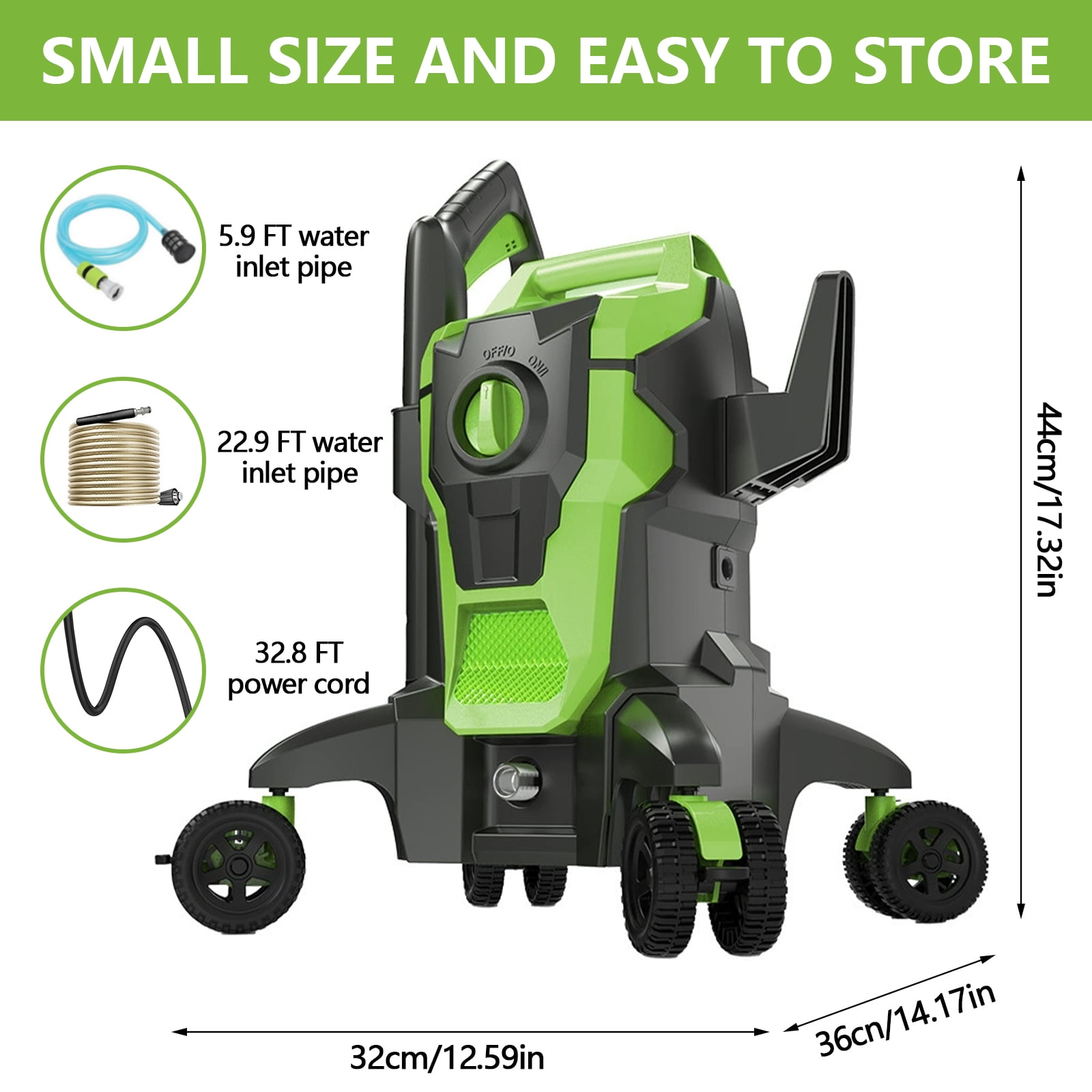 iFaveorr Electric Pressure Washer 4800 PSI 2.0 GPM High-Pressure Cleaner for Home and Car (15.22 fl oz Foam Cannon) 2don8