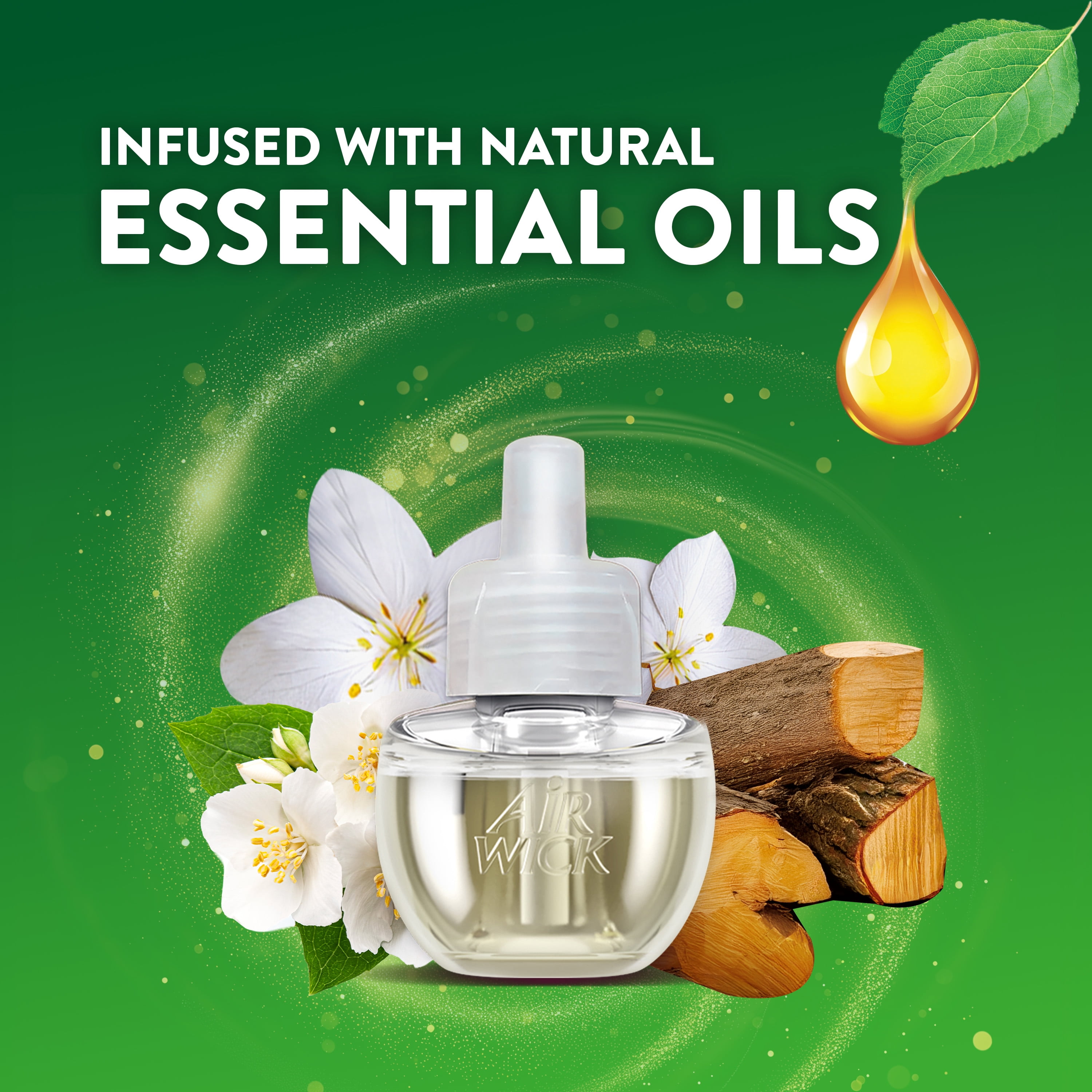 Air Wick Plug-in Scented Oil Air Freshener Refills, Warm Woods and Jasmine (6 Pack, 12 Total Refills) ykvgp