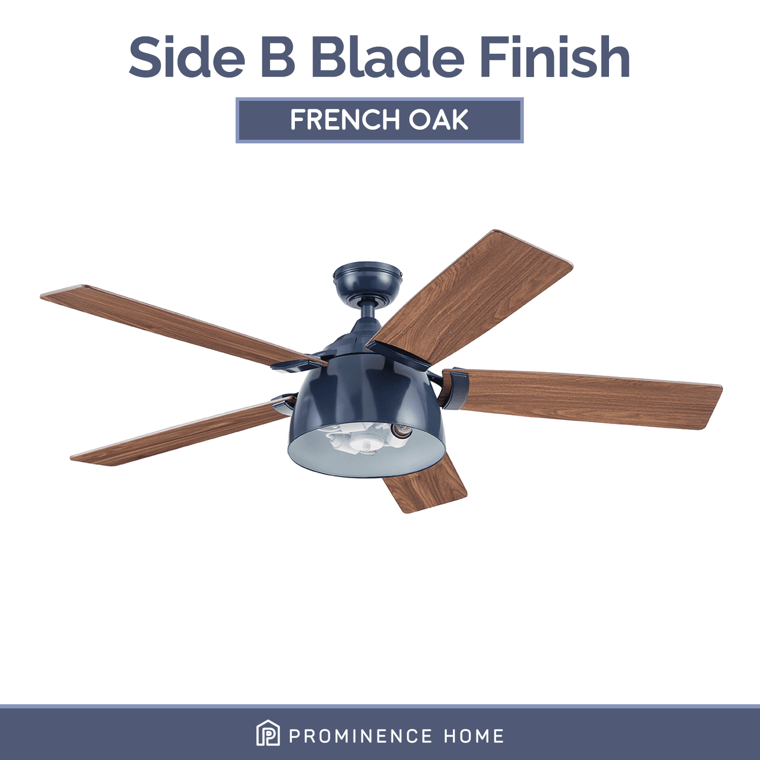 Prominence Home Octavia 52 in Ceiling Fan with Remote Control and LED Light (Sapphire Blue, 5 Blades) ivijb