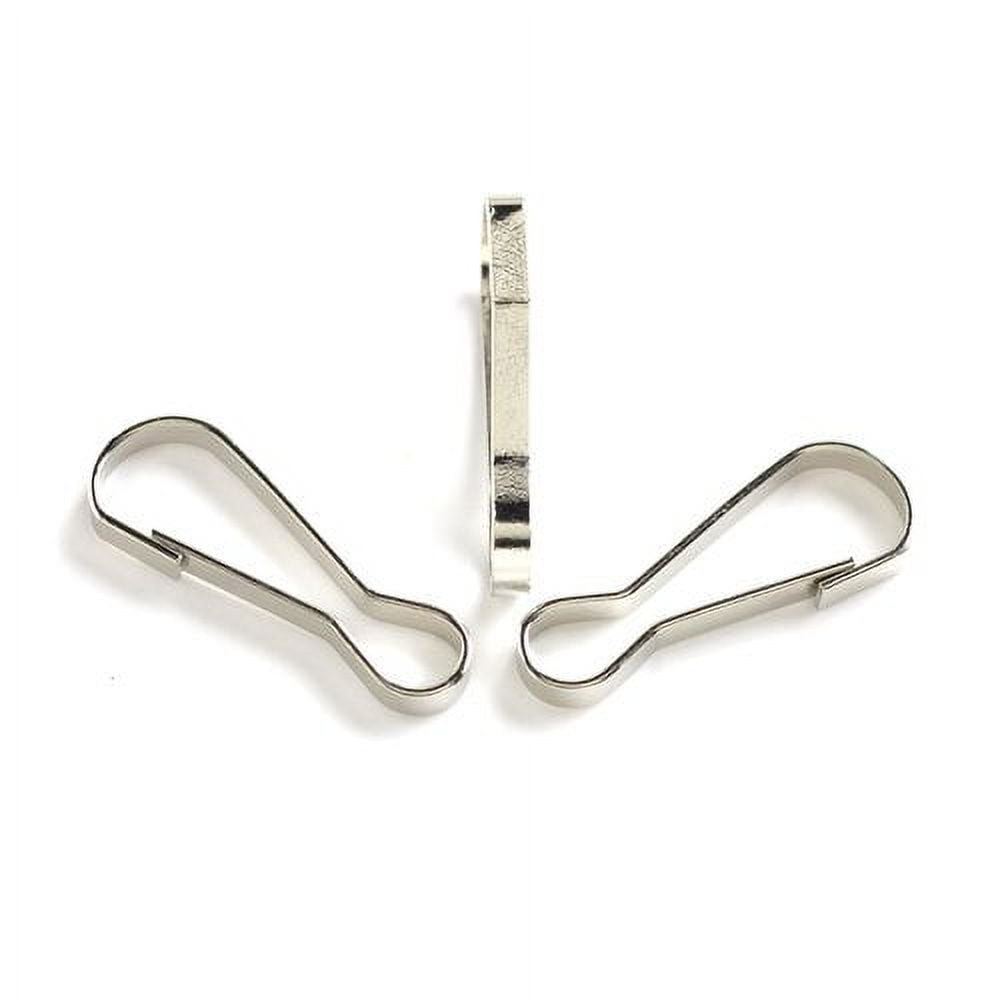 Cousin DIY Metal Lanyard Hooks, Heavy-Duty Spring Tension Clips for ID Badges and Keys (Silver, 80 Piece) lw3q5