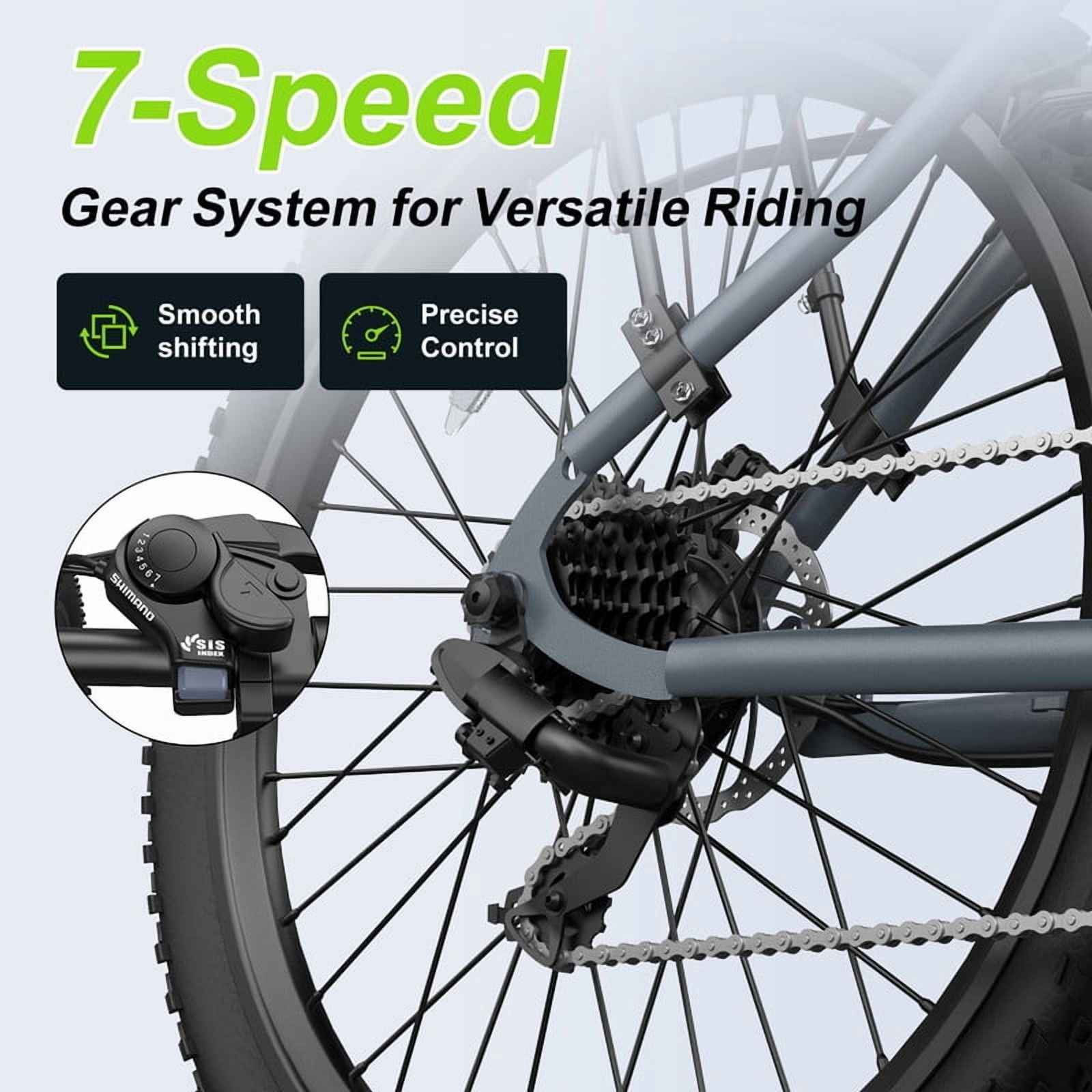 Z00NLAI Electric Bike for Adults, 749W Motor 7-Speed City Commuter E-Bike (26 in) aqnnf