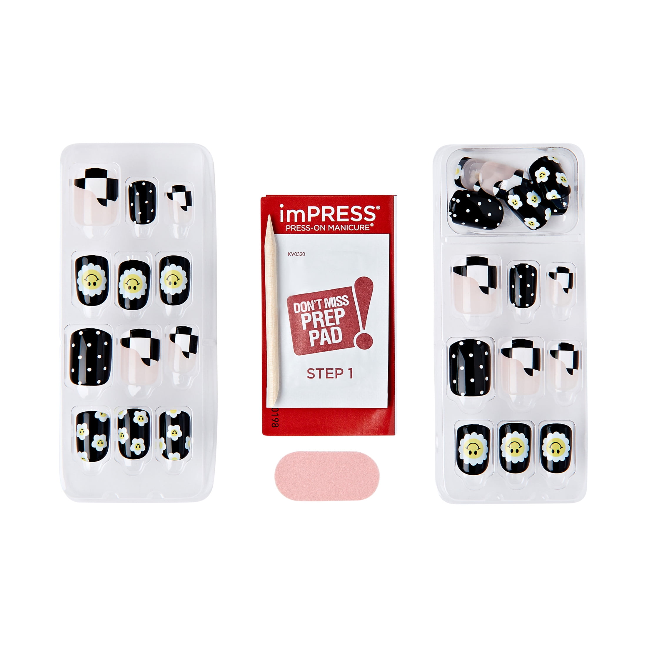 KISS imPRESS Press-On Manicure Nails (Pandora, Short Squoval, 30 Count) 3il4j