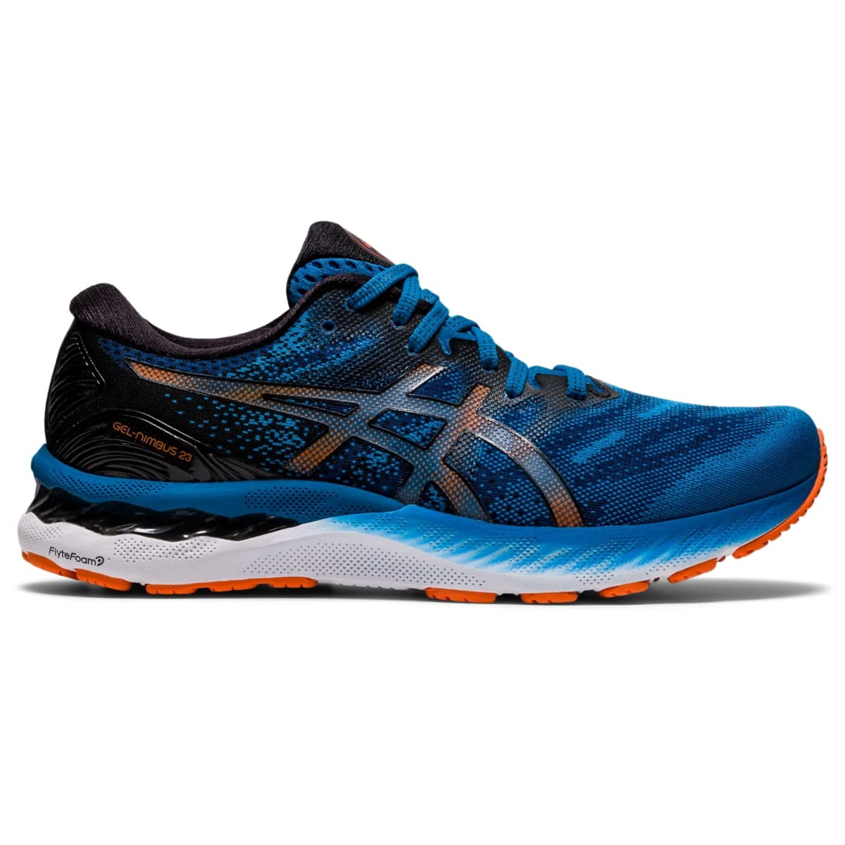 ASICS Men's Gel-Nimbus 23 Running Shoes Performance Athletic Sneakers (Reborn Blue/Black, 10 US) esskk