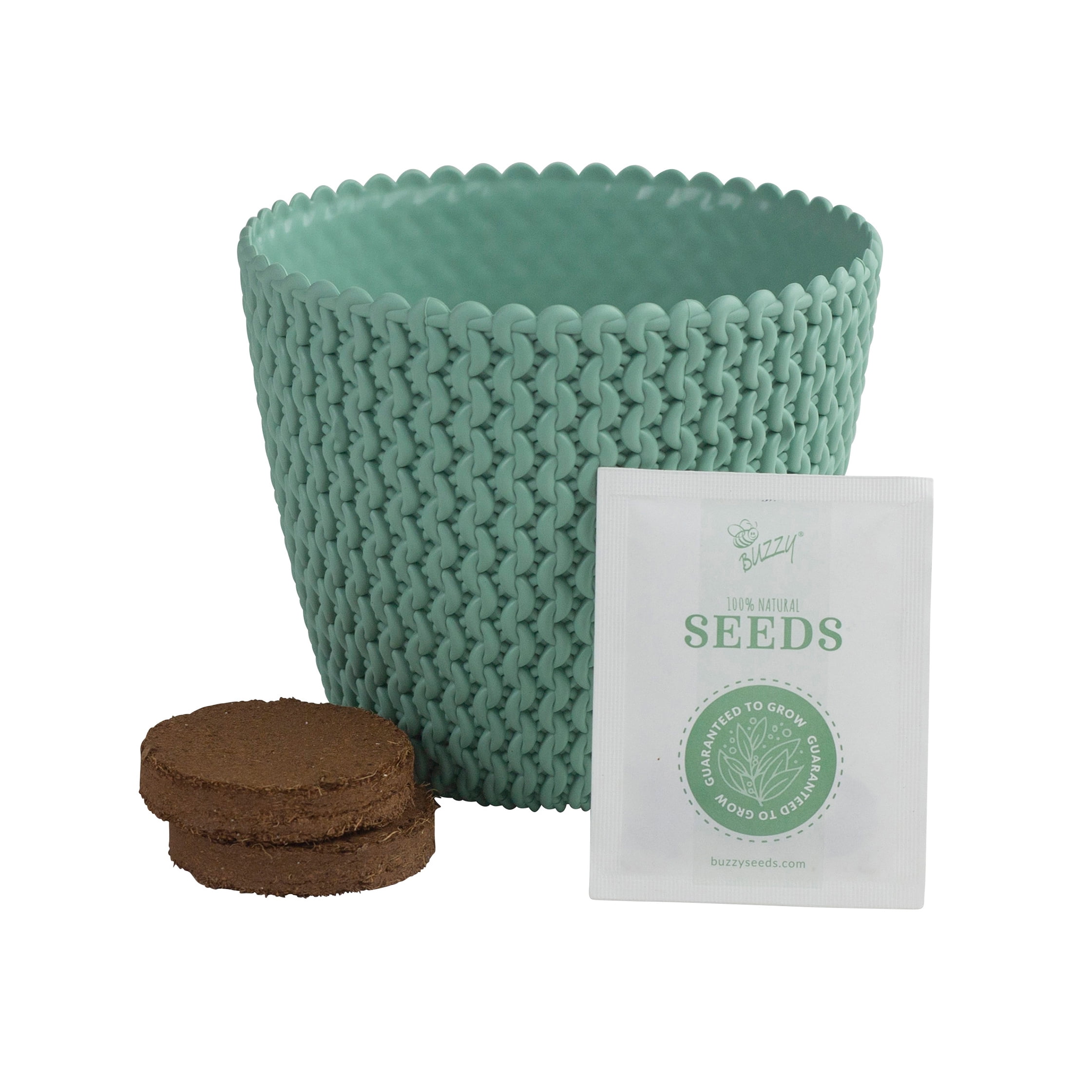 Buzzy Eucalyptus House Plant DIY Growing Kit (Woven Planter, 1 Kit) 6ic3f