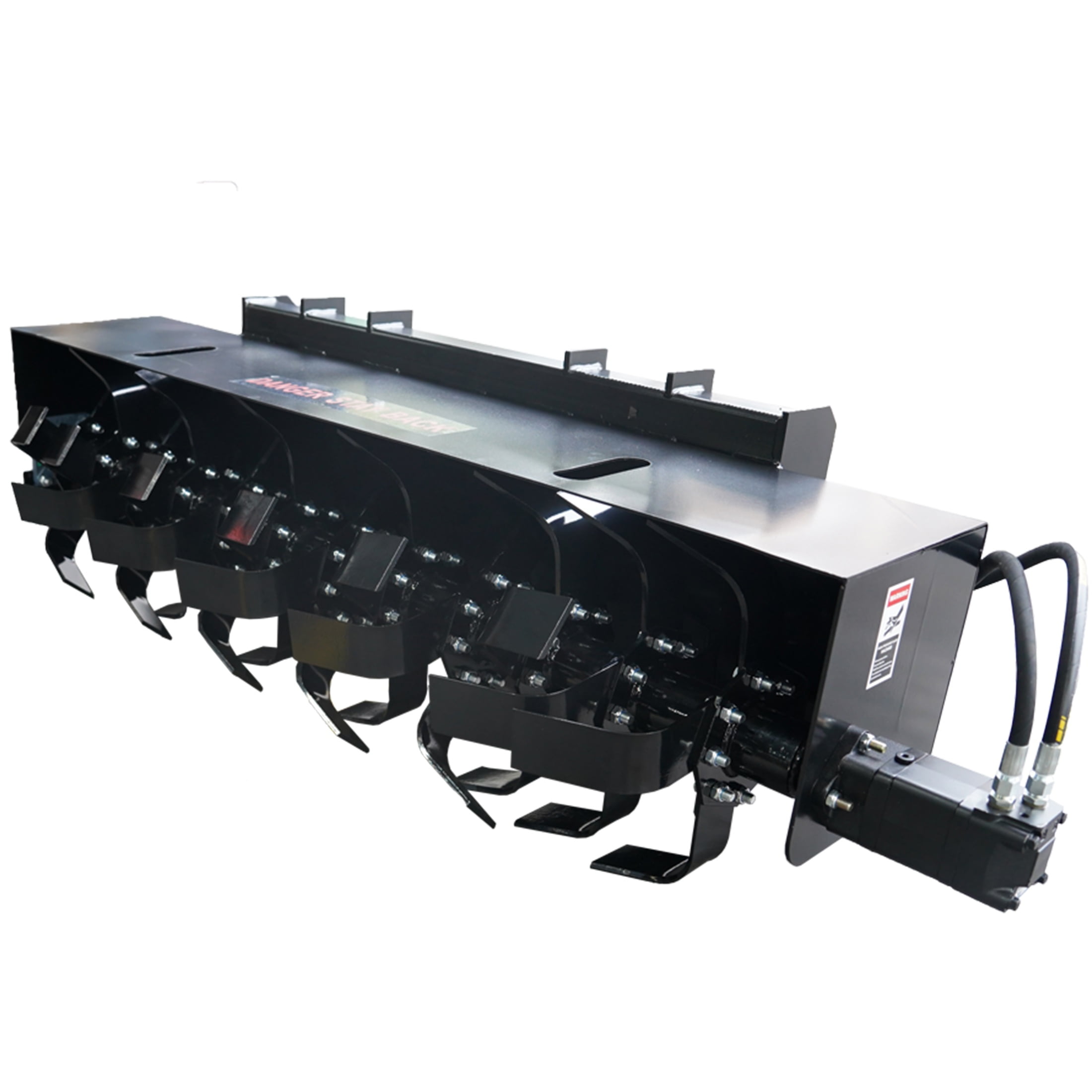 Landy 72 in Skid Steer Soil Cultivator and Roto Tiller Attachment (Black, 72 in) k2b76