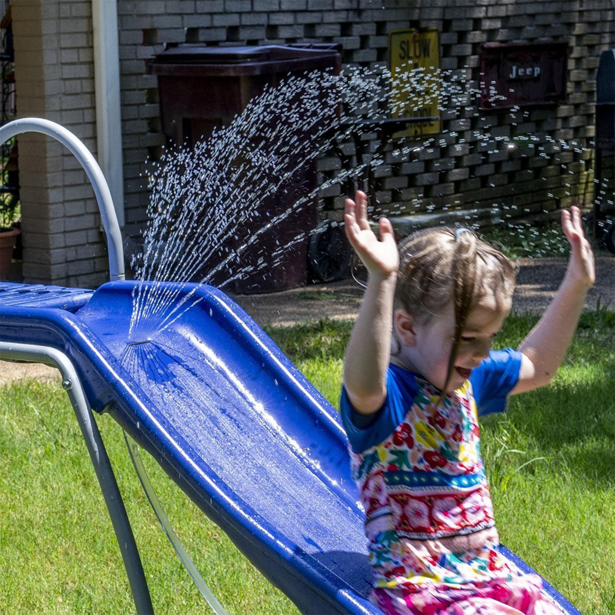 XDP Recreation Outdoor Swing Set with Wave Water Slide and Disc Swing (Black, 118 in x 91 in x 74 in) fv6bb