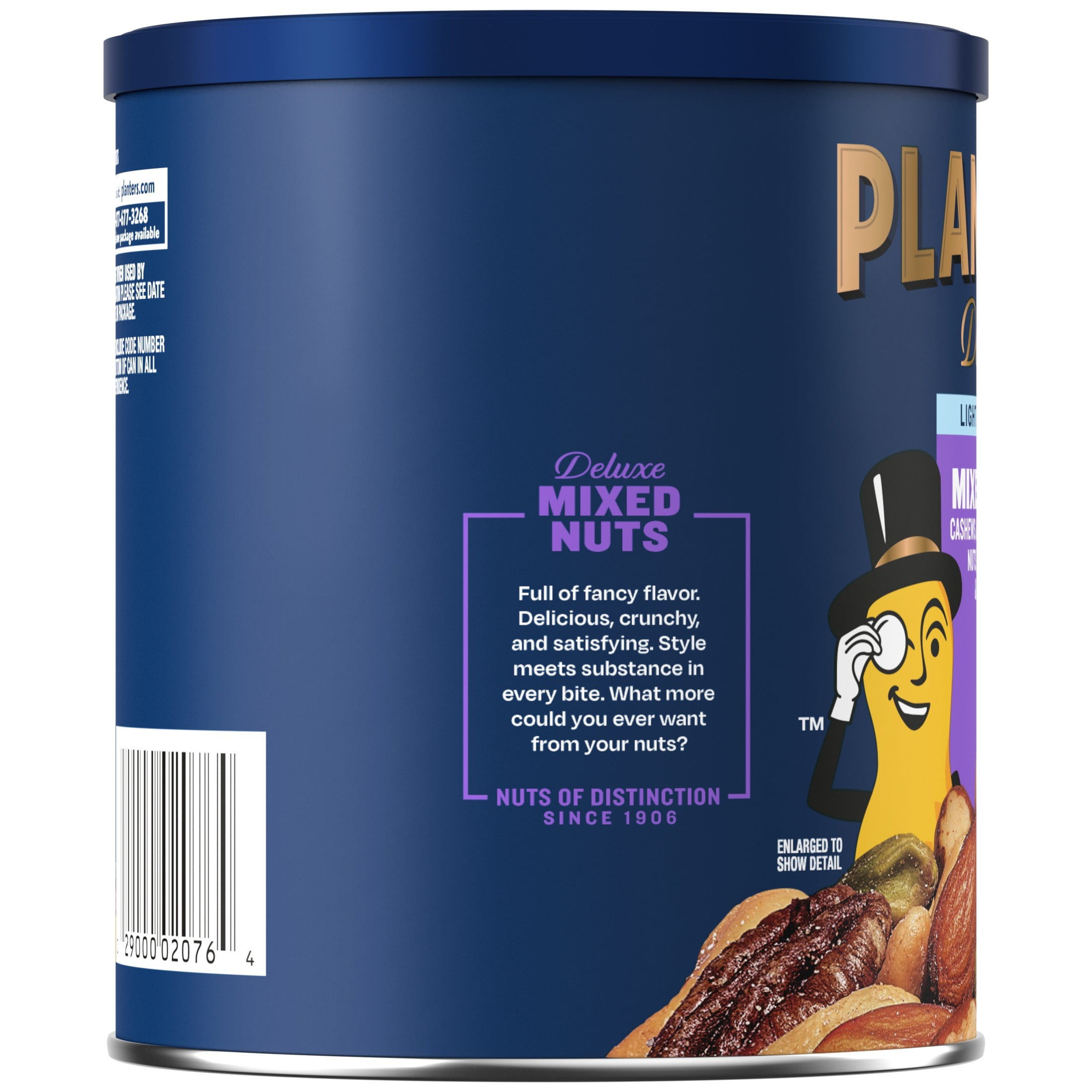 PLANTERS Deluxe Lightly Salted Mixed Nuts, Roasted Almonds Cashews and Pecans (15.25 oz) lu8pk