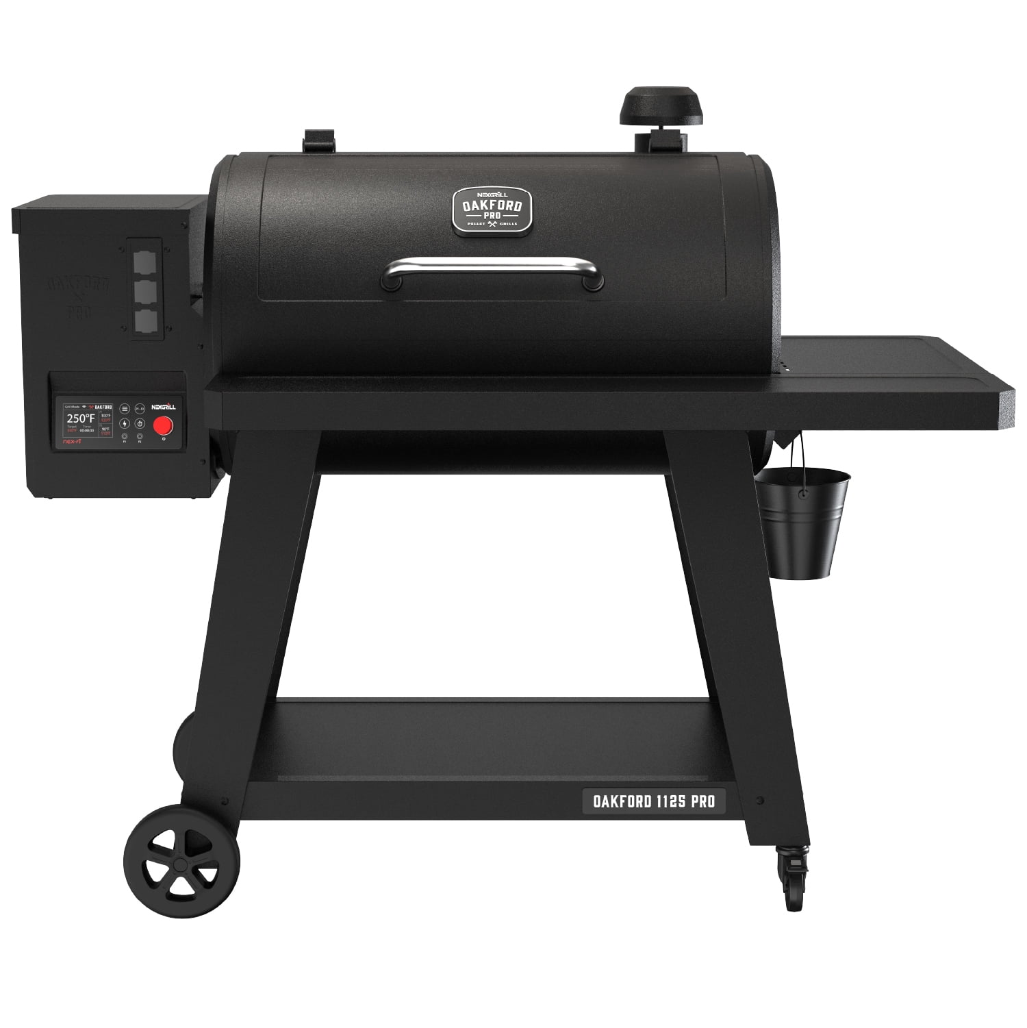 Nexgrill Oakford 1125 Pro Pellet Grill, Heavy-Duty Smoker with Bluetooth Connectivity and 1069 sq in Cooking Area (Black, 32 lb Hopper) 6jjw6