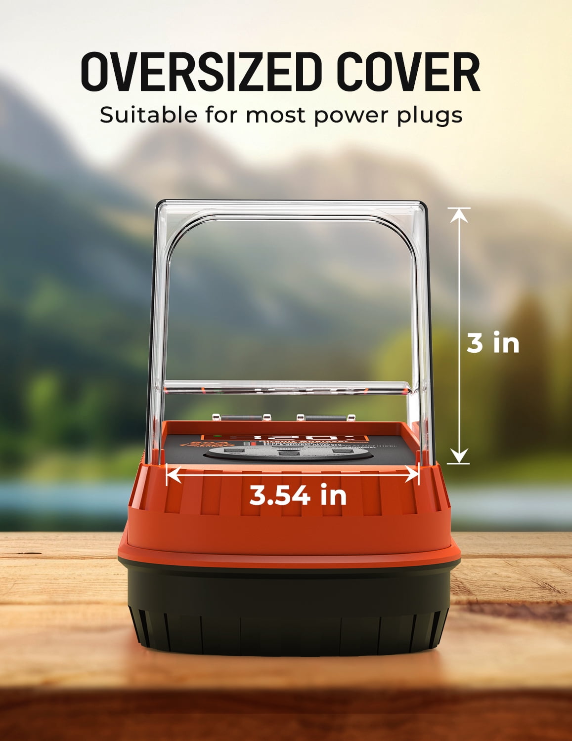 Mpow 30 Amp RV Surge Protector, 10,000J Smart Circuit Analyzer with LED Display & Auto Shutoff (Orange, 30 Amp) 5b85g